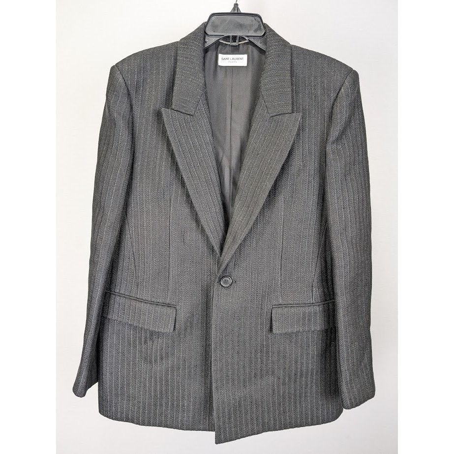 Saint Laurent Paris o1rshd1 Blazer in Black Size US L / EU 52-54 / 3 - 2 Thumbnail