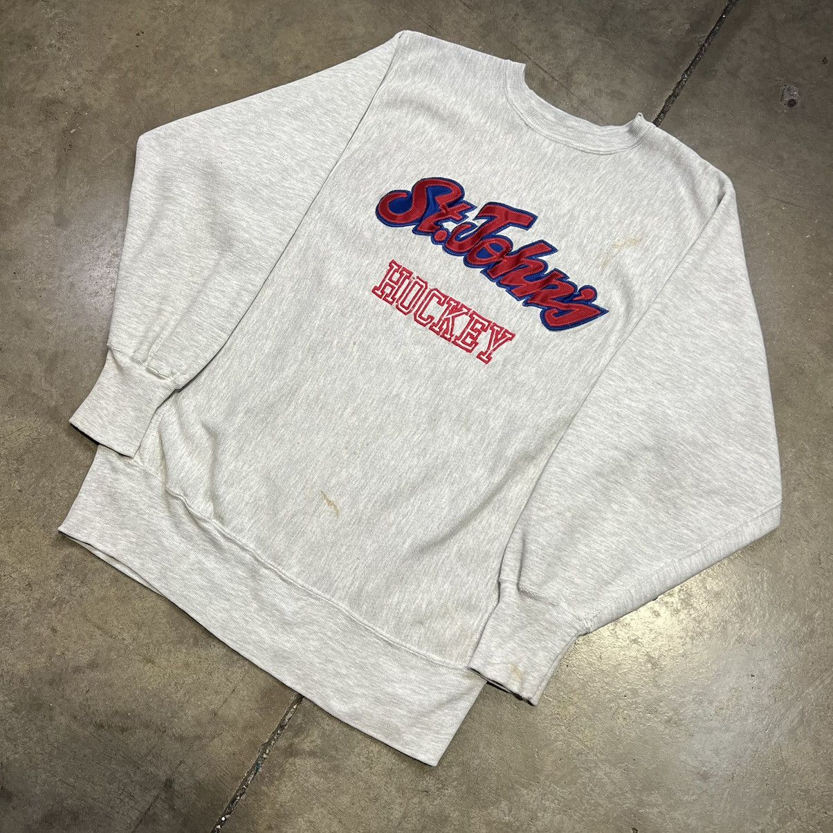 Champion × Vintage Vintage 90s Champion Reverse Weave Sweatshirt St John’s Size US XL / EU 56 / 4 - 2 Thumbnail