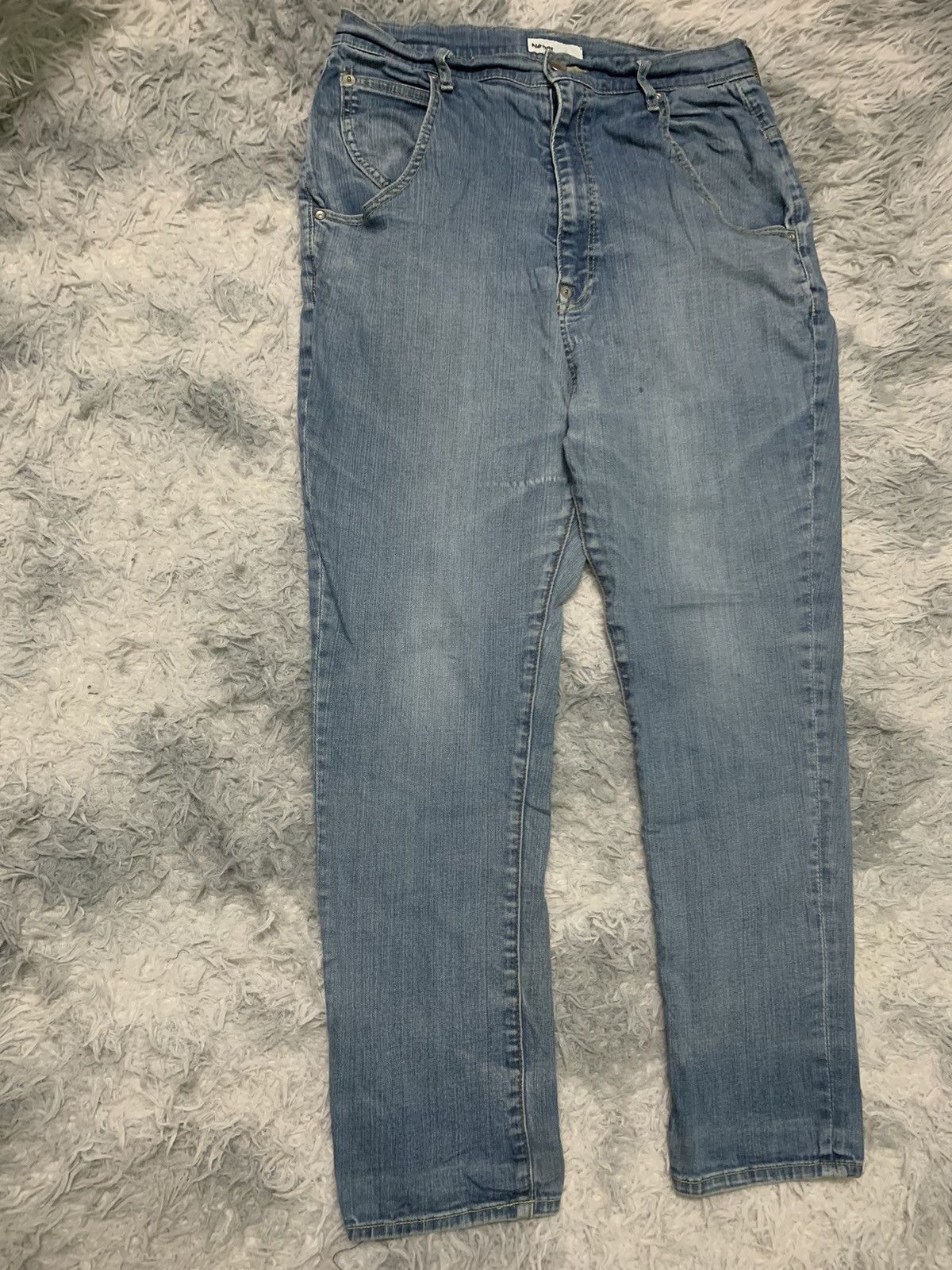 Issey Miyake × Japanese Brand × Ne-Net RARE ISSEY MIYAKE DENIM BUCKLE BACK Size US 31 - 3 Thumbnail