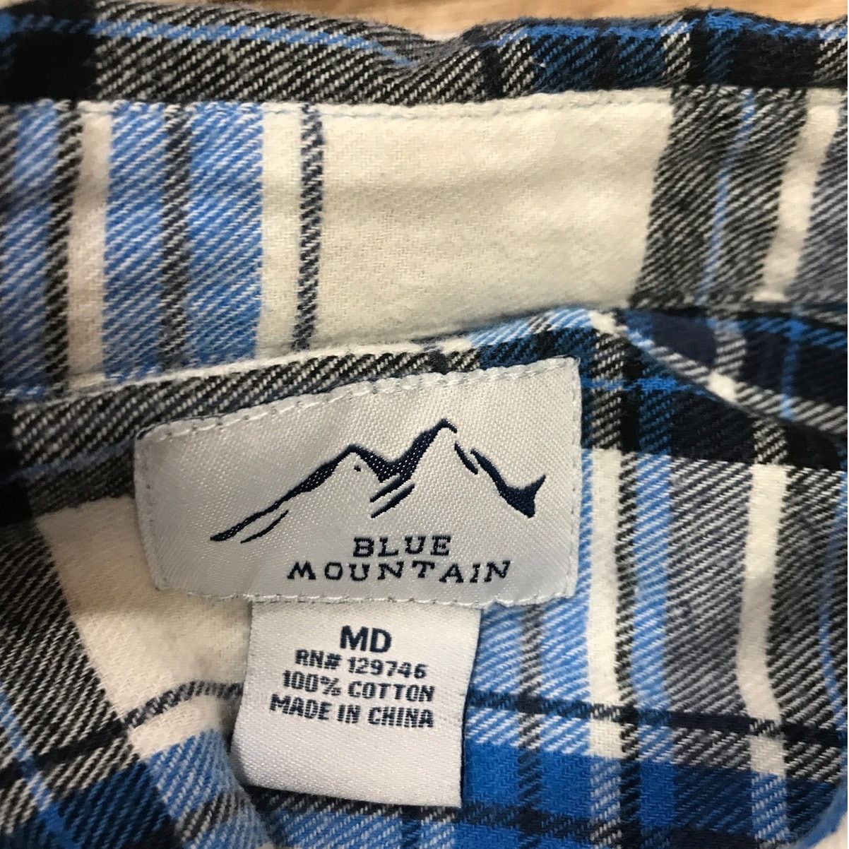 Other Blue Mountain Plaid Collared Long Sleeve Flannel Shirt MD Size US M / EU 48-50 / 2 - 3 Thumbnail