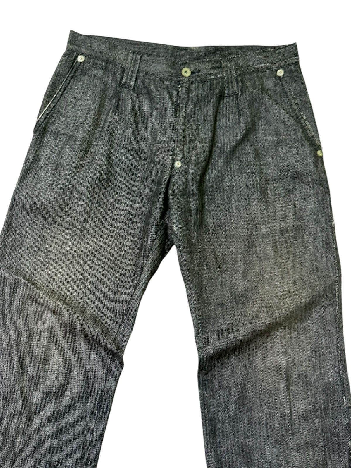 Hysteric Glamour × If Six Was Nine Flare Takiaq.com Asymmetrical Striped Buckle Pocket Pant Size US 33 - 5 Thumbnail
