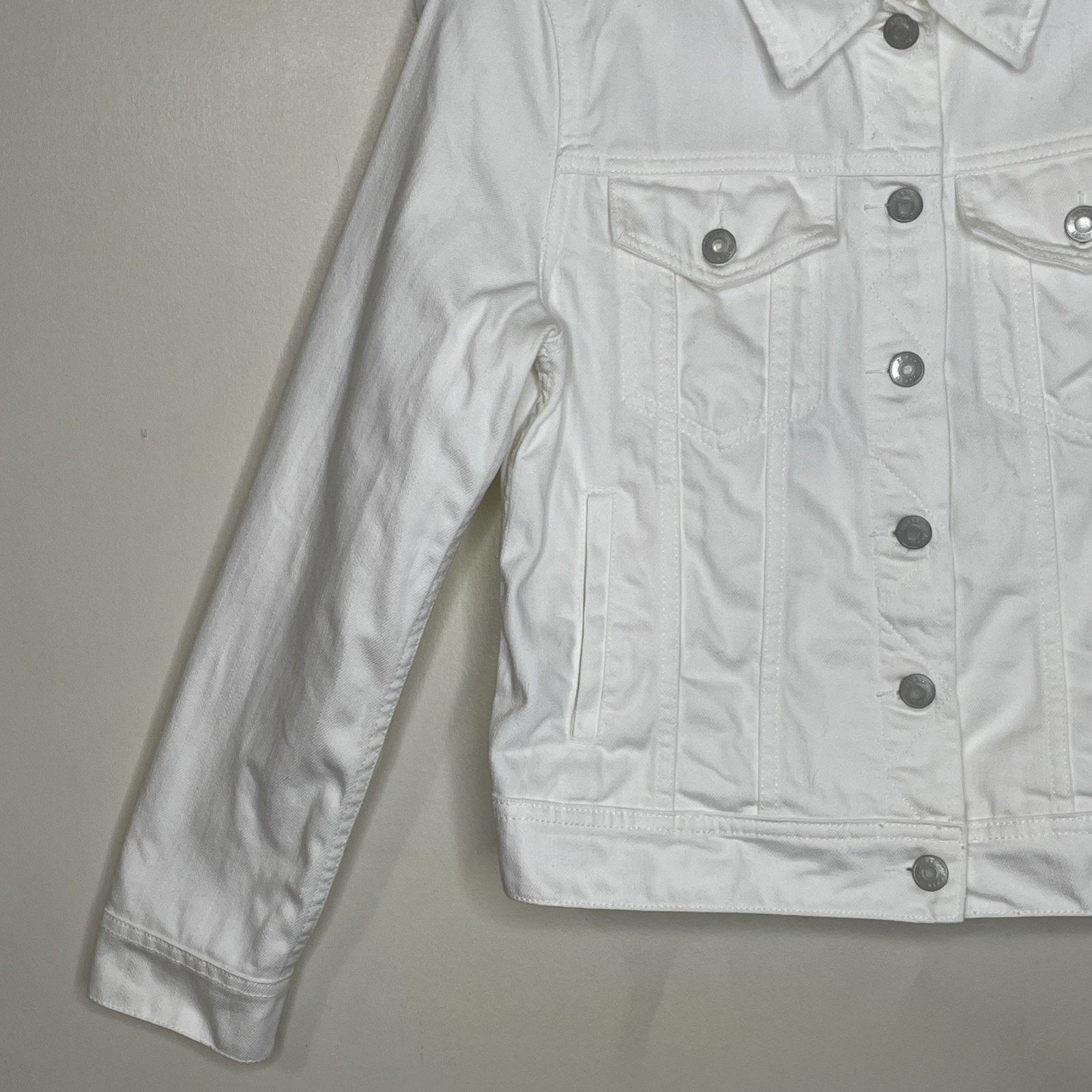 J.Crew J.CREW DENIM size S Jacket COTTON Long Sleeves WHITE Size S / US 4 / IT 40 - 3 Thumbnail