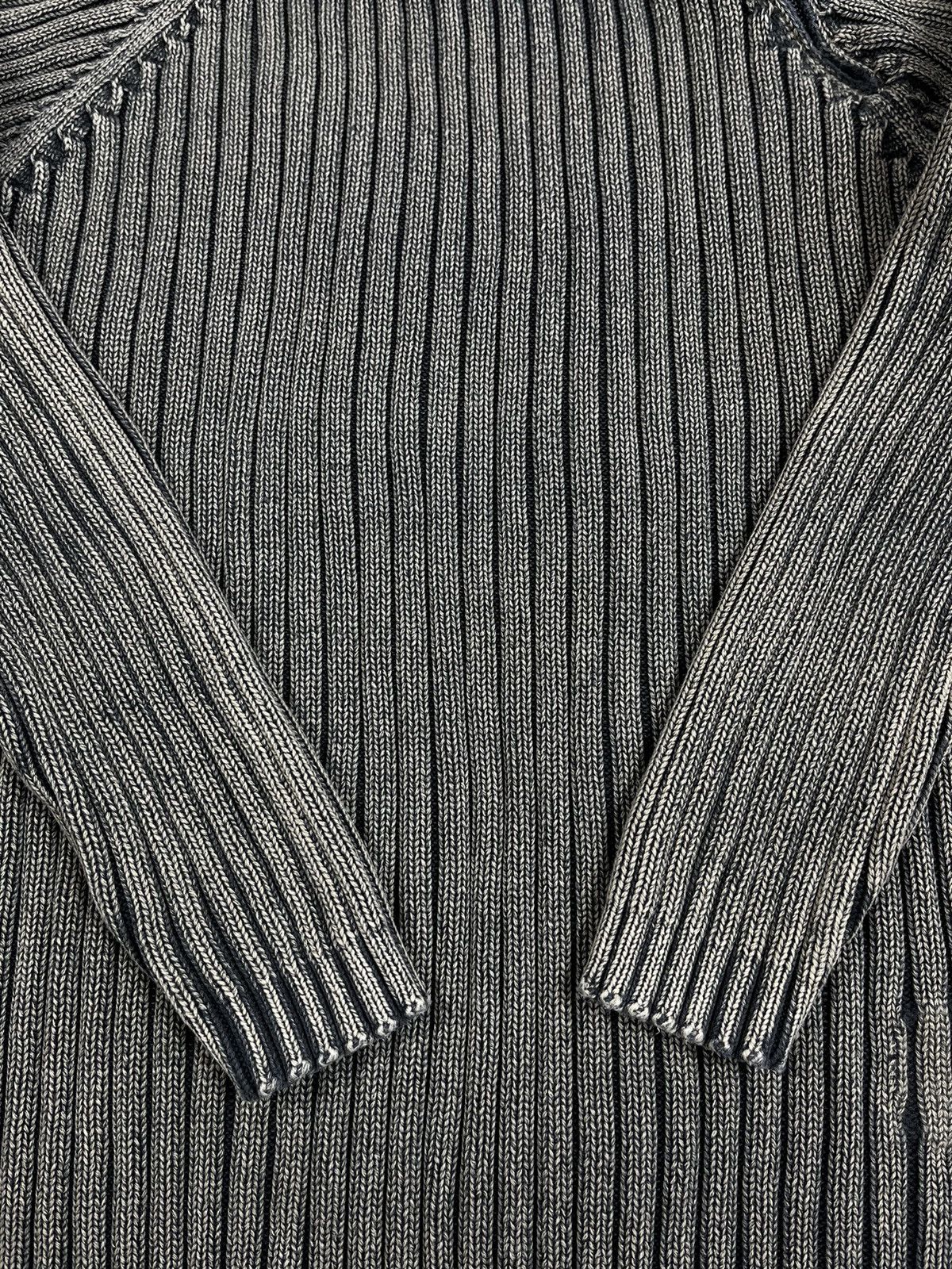 Vintage Y2K Japanese ribbed 1/4 zip sweater streetwear S