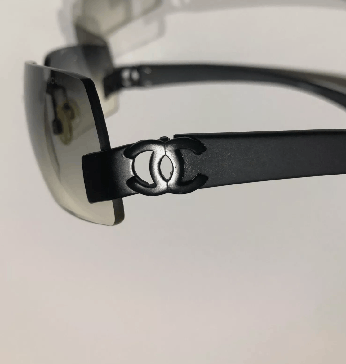 Chanel CHANEL Sunglasses 4048 Rimless Rhinestone 4017 Shields RI832 Size ONE SIZE - 3 Thumbnail