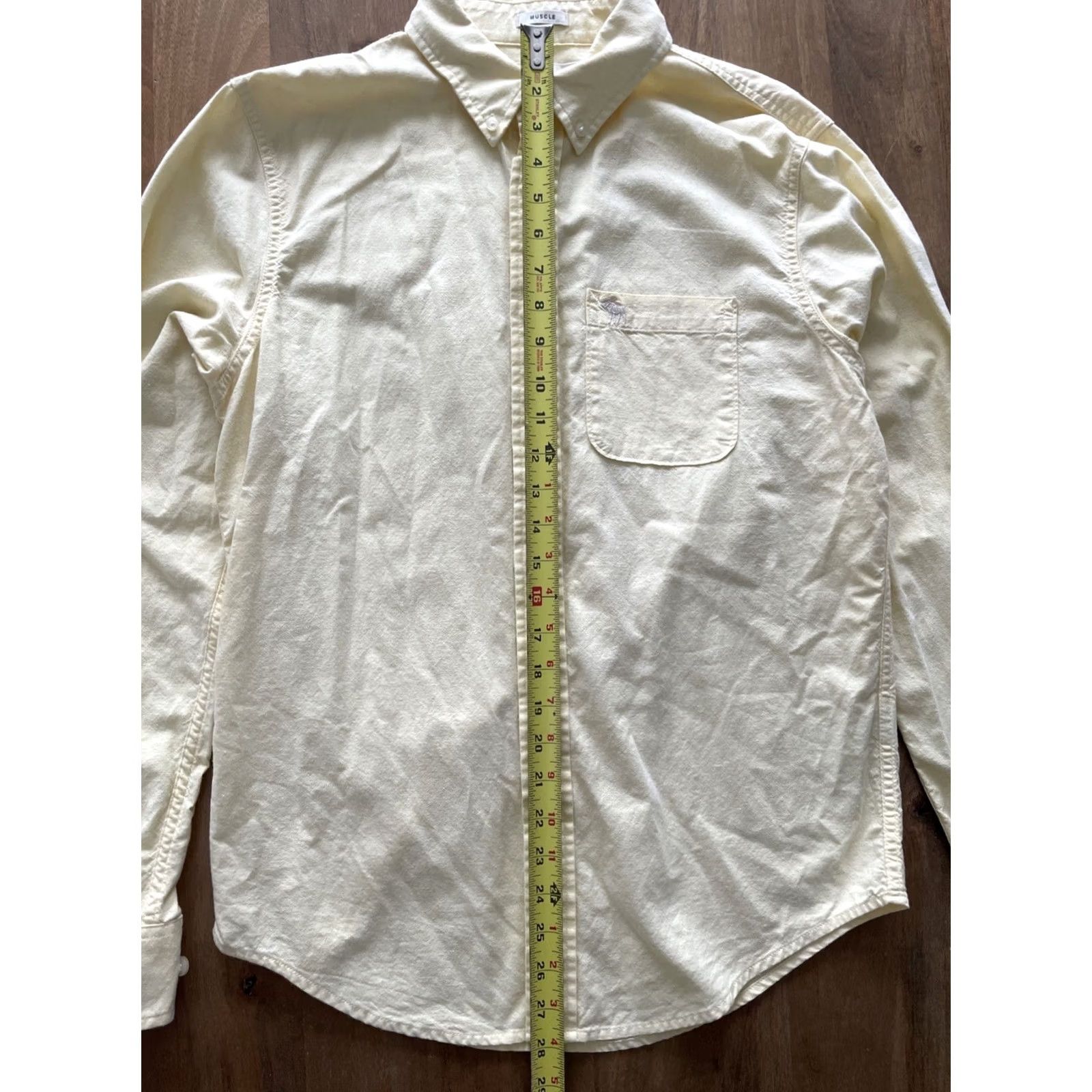 Abercrombie & Fitch VINTAGE Abercrombie & Fitch Button-Down Shirt Mens M Yellow Knit Cotton Casual/Preppy Y2K Size US M / EU 48-50 / 2 - 5 Thumbnail