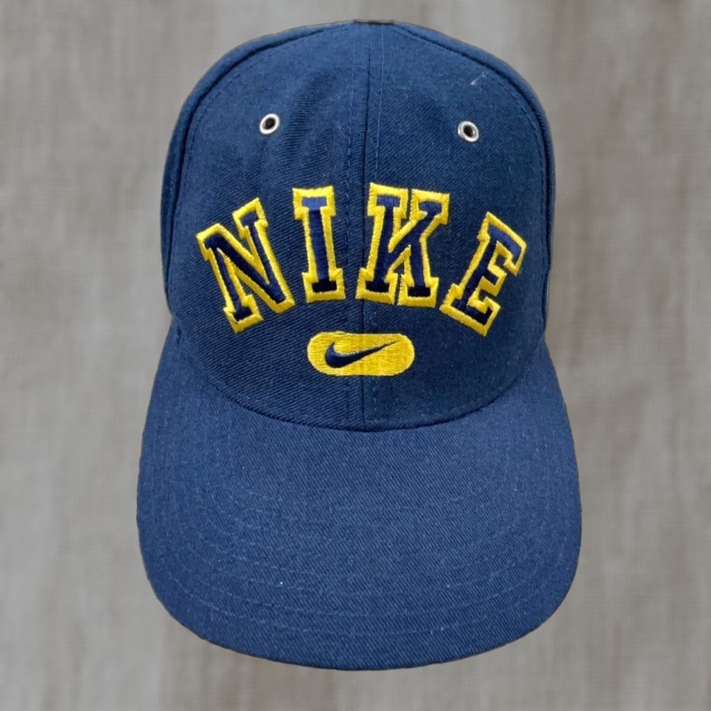 Nike VINTAGE Nike Baseball Cap Hat Snapback Men Adjustable Blue 90s Sports Logo Outdoor Size ONE SIZE - 1 Thumbnail
