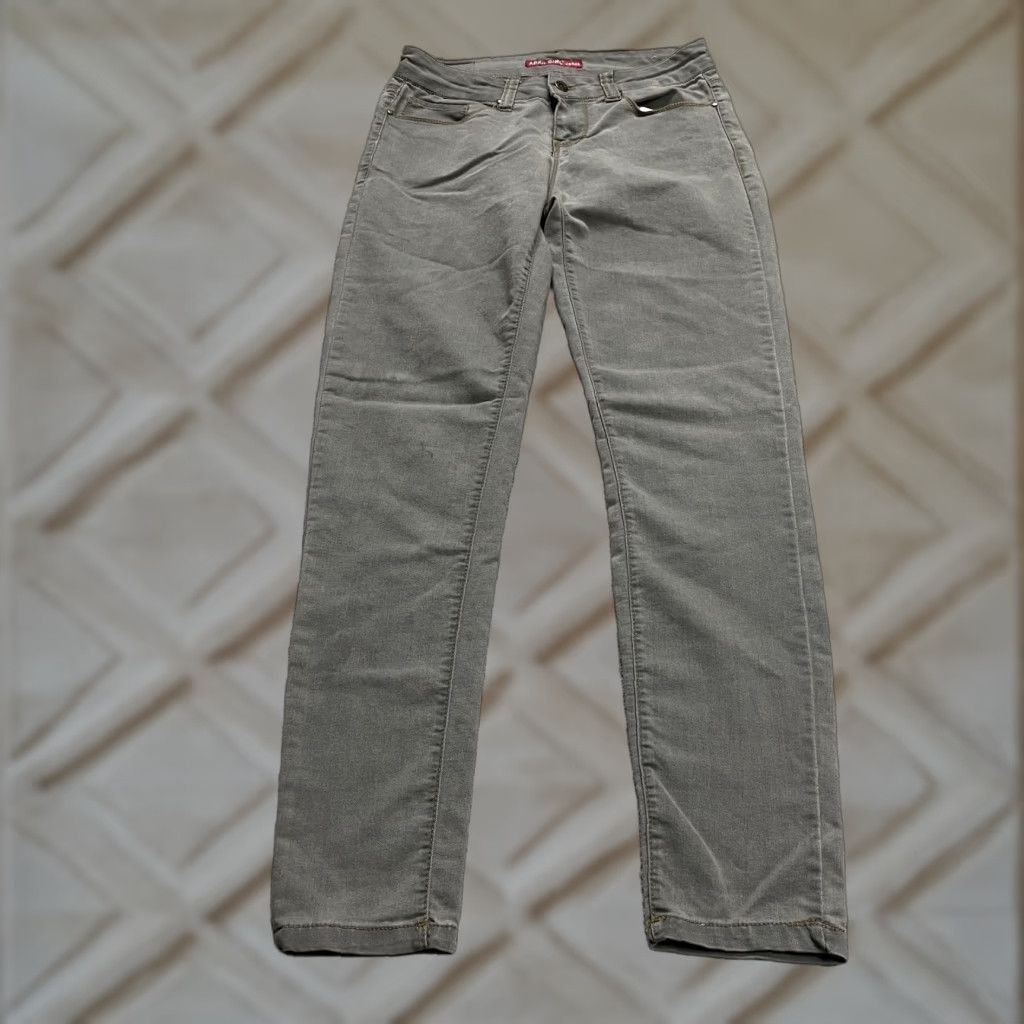 Vintage April Girl Jeans Skinny Denim Gray 7 Juniors Slim Mid Rise 30x29 Women Size 28" / US 6 / IT 42 - 1 Thumbnail