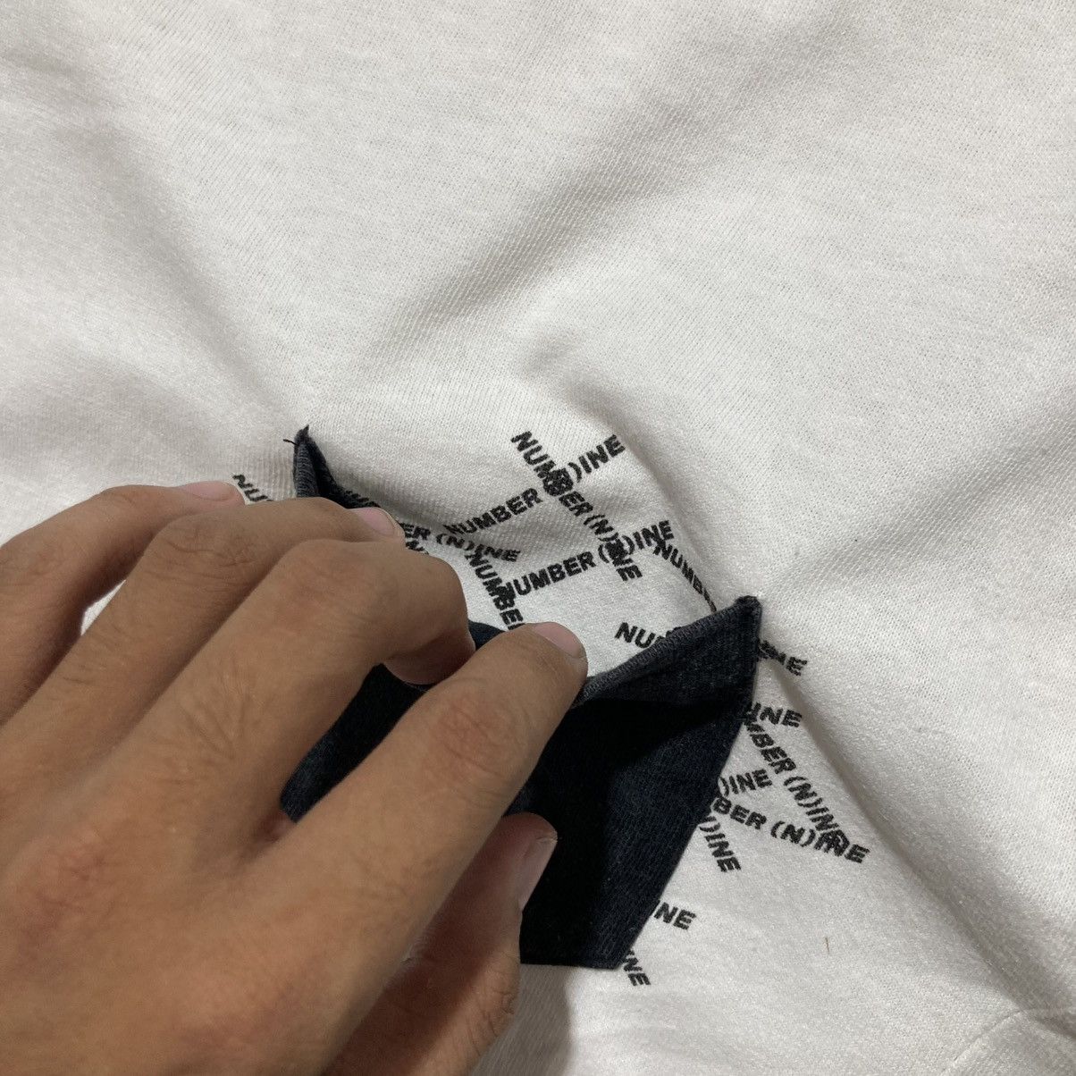 Number (N)ine Number (N)ine Spellout Logo Pocket T-shirt White Size US M / EU 48-50 / 2 - 5 Thumbnail