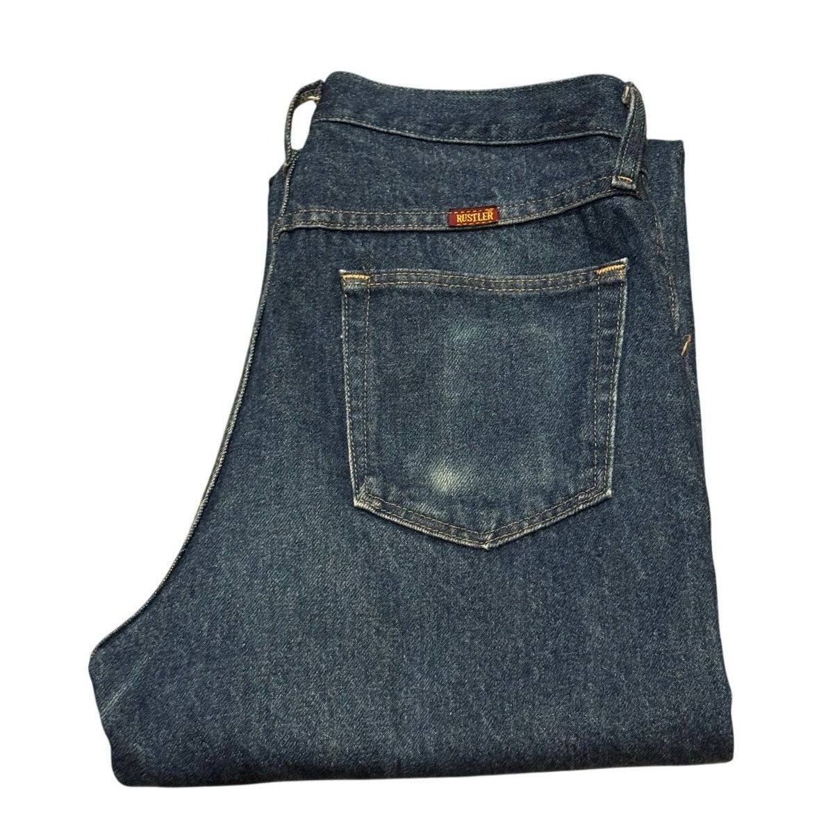 Vintage Y2K Rustler dark blue bootcut high waisted jeans 33X32 Size US 33 - 7 Thumbnail