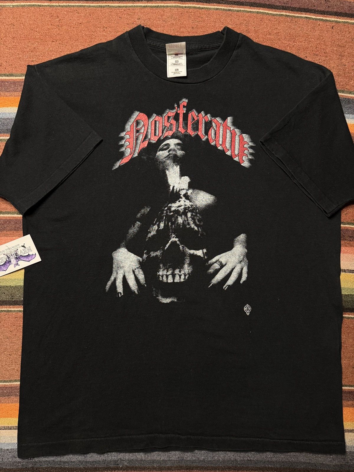 Vintage Vintage 90's Nosferatu Movie Tee Shirt Size US XL / EU 56 / 4 - 1 Thumbnail