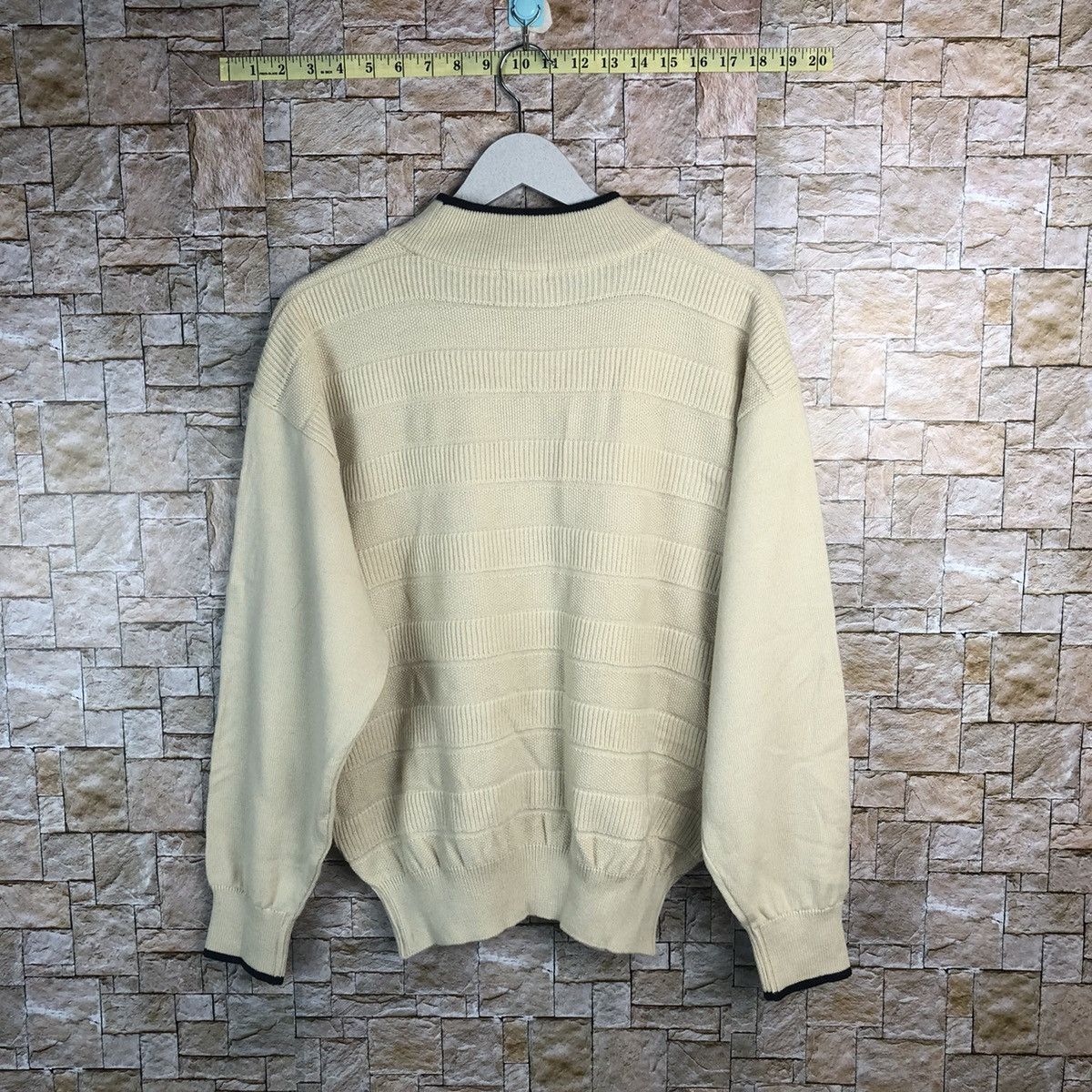 Japanese Brand Adabat Cream Sweatshirt vintage knitwear #A209 Size US L / EU 52-54 / 3 - 14 Thumbnail