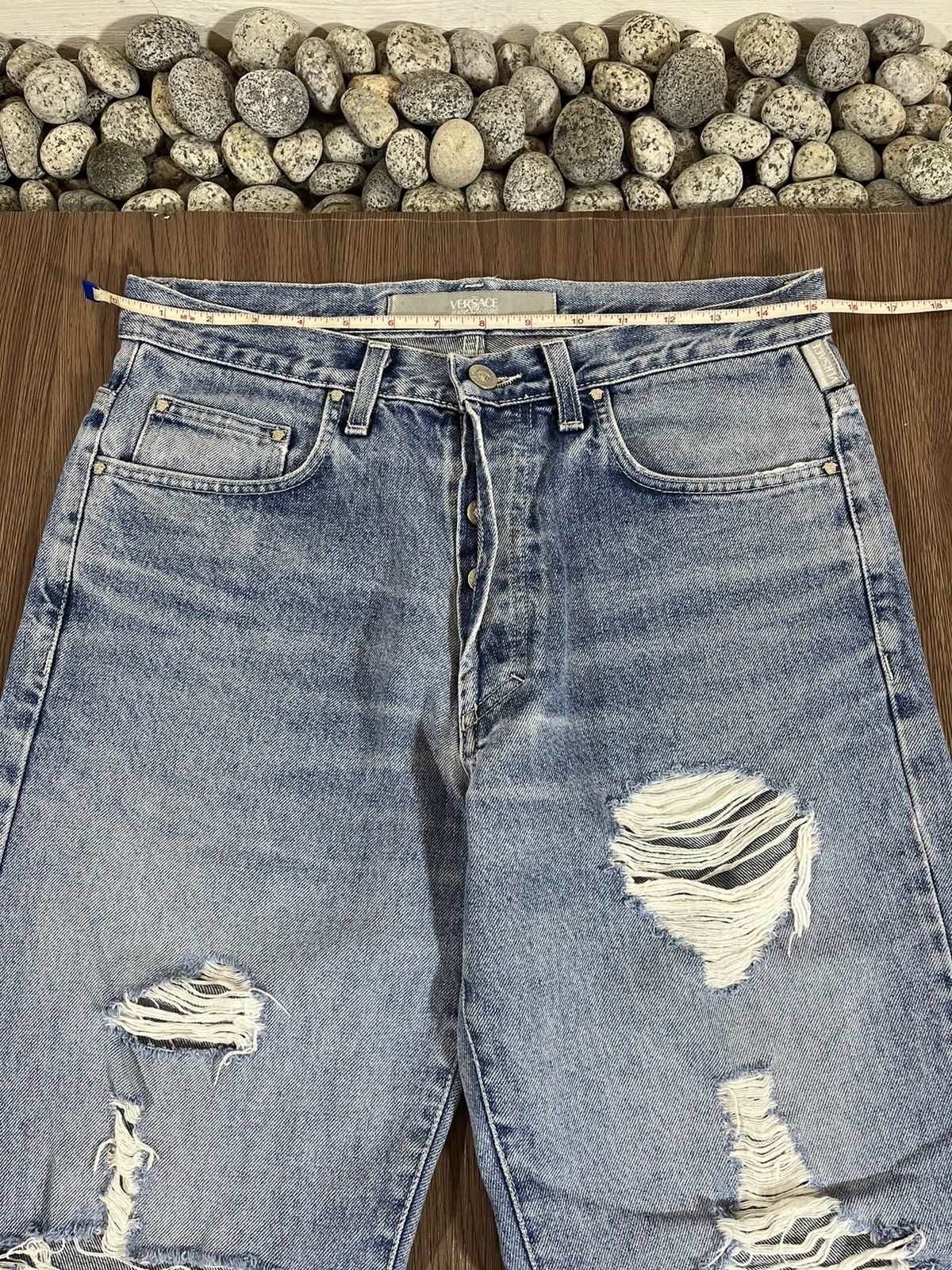 Versace Jeans Couture Versace Jeans Couture Distressed Denim – (Made in Italy) Size US 31 - 15 Thumbnail
