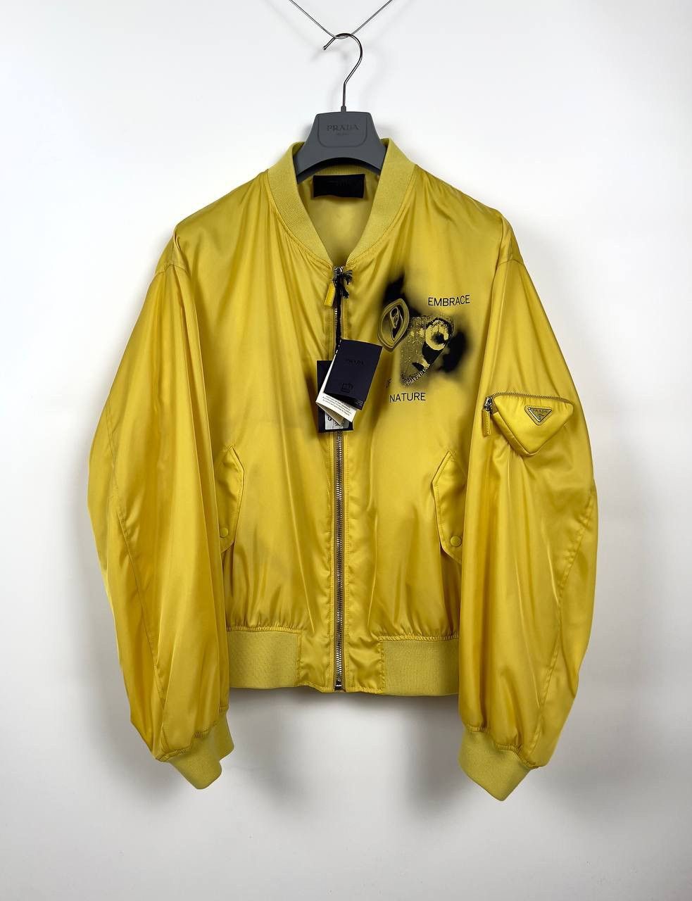 image of Prada Nylon Jacket in Yellow, Men's (Size 2XL)