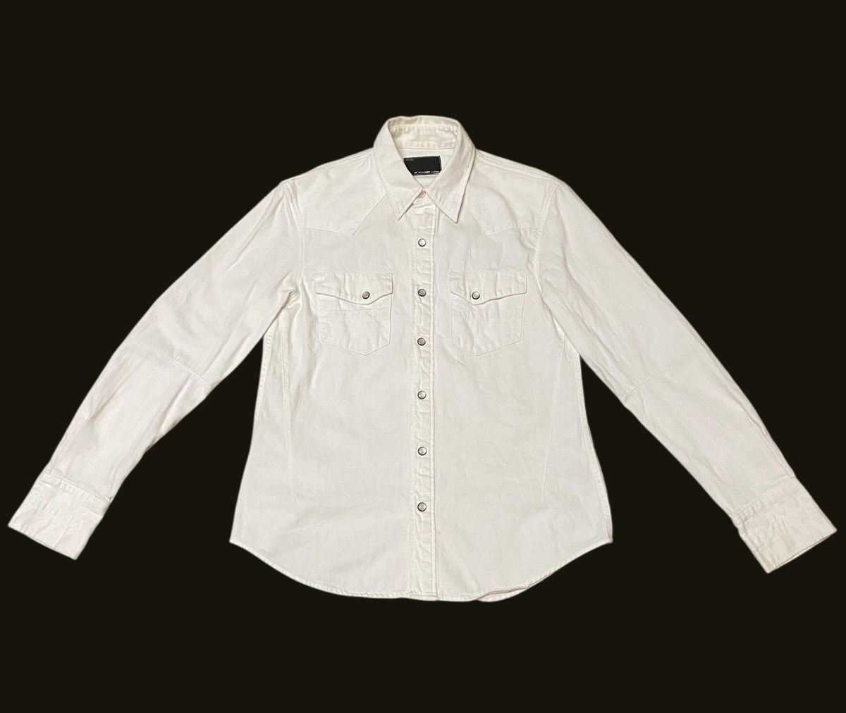 Number (N)ine Takahiro Miyashita Pearl Snap Button Off White Denim Shirt Size US M / EU 48-50 / 2 - 3 Thumbnail