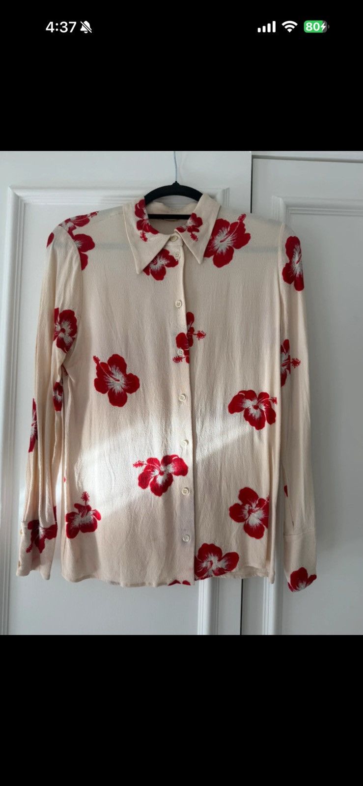 Saint Laurent Paris Saint Laurent hibiscus print blouse Size M / US 6-8 / IT 42-44 - 1 Thumbnail