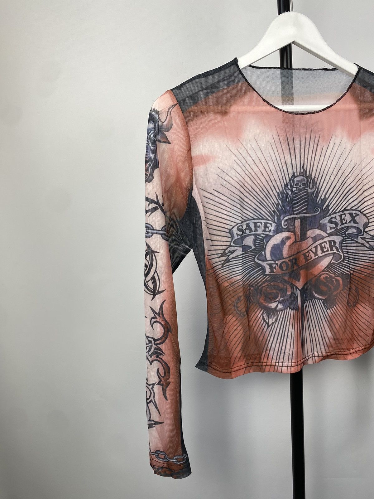 Designer × Japanese Brand Save The Queen Jean Paul Gaultier Style Mesh Top Blouses Size M / US 6-8 / IT 42-44 - 3 Thumbnail