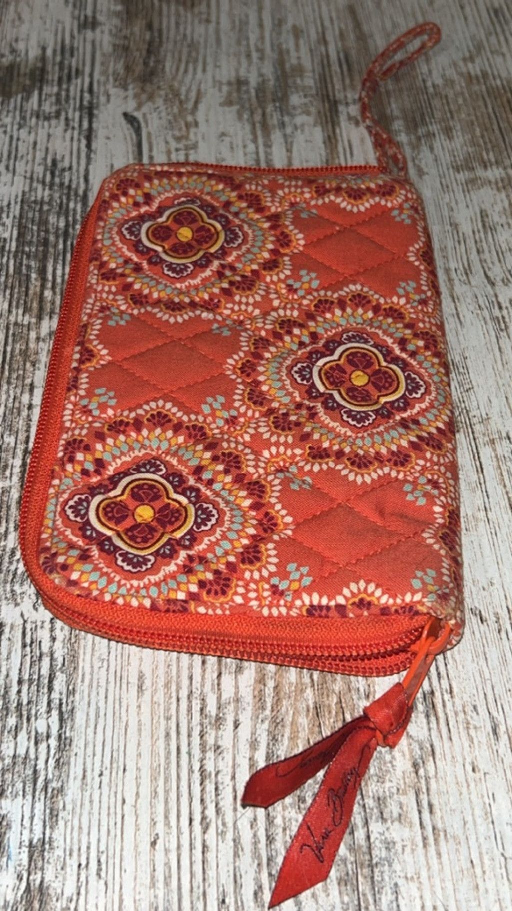 Vera Bradley Women's Vera Bradley Orange Multicolor Quilted Wallet One Si Size ONE SIZE - 1 Thumbnail