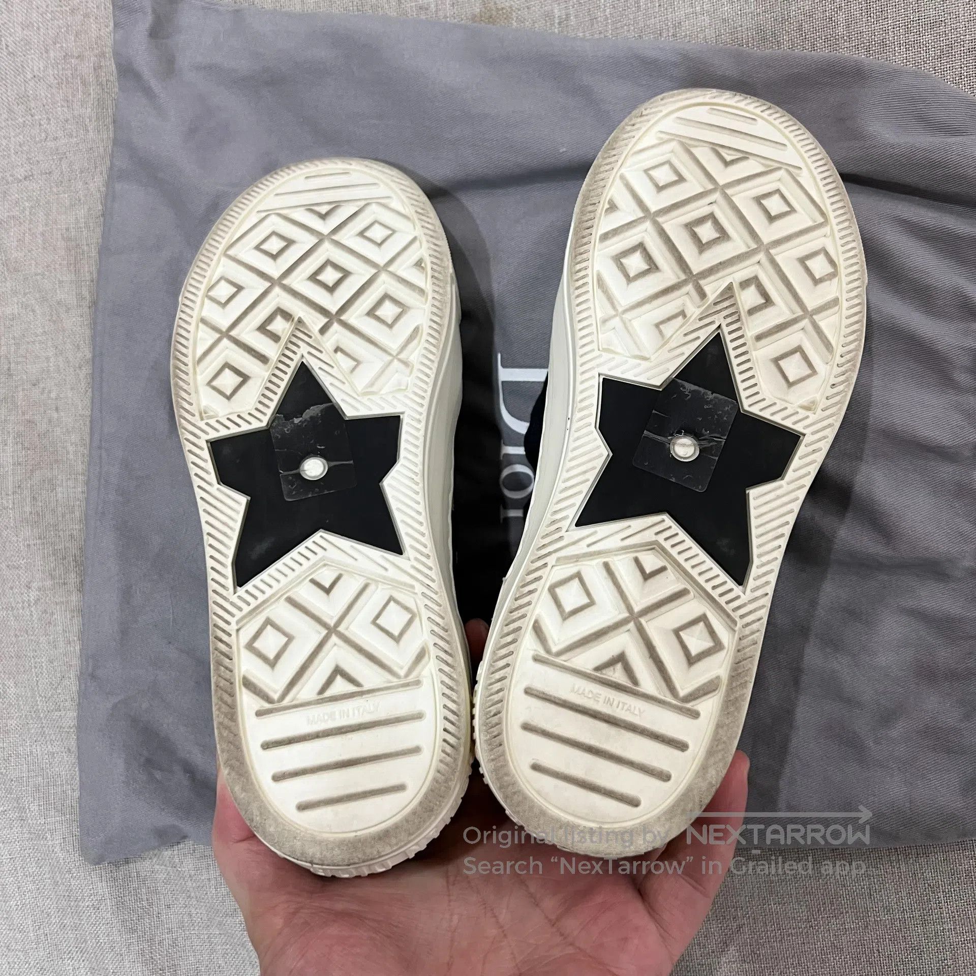 Dior Dior Knitted vintage pattern; thick-soled canvas shoe sole Size US 6 / IT 36 - 7 Thumbnail