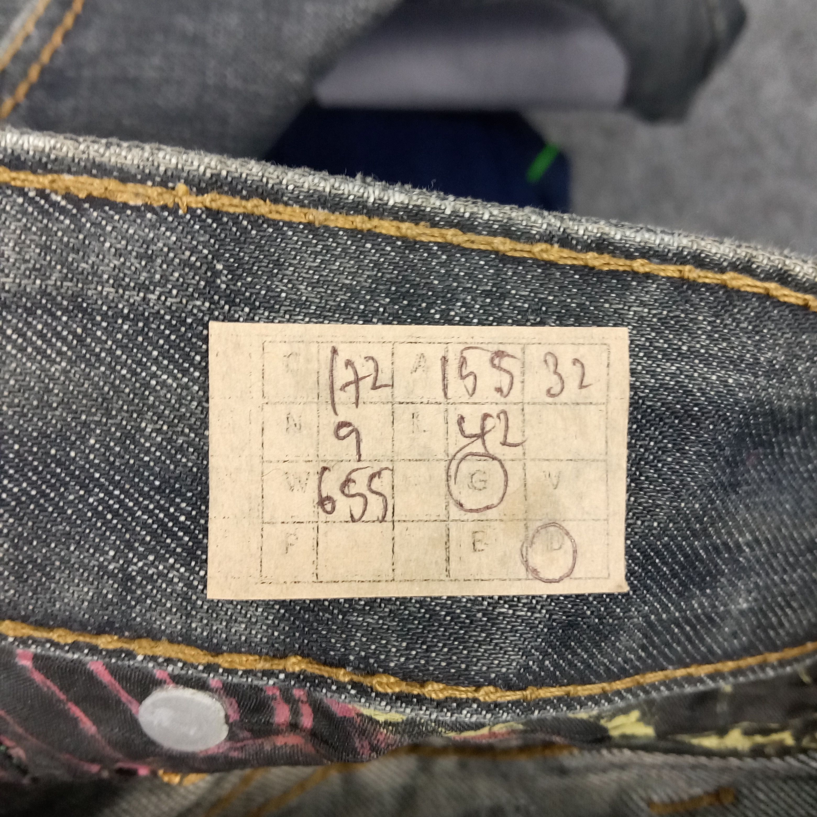 Japanese Brand × Vintage Evisu Japanese Brand Daicock Custom Art Denim Jeans Size US 31 - 18 Thumbnail