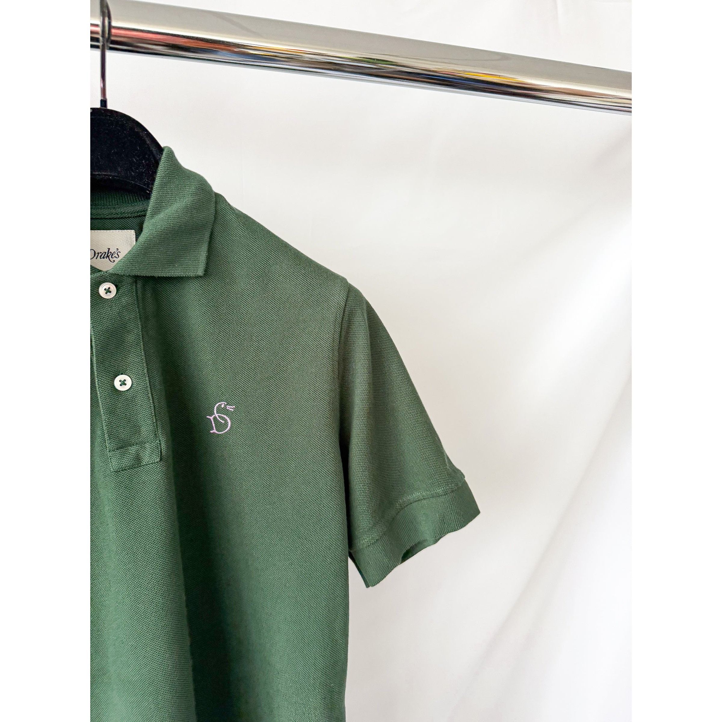 Drake's Drake's Dark Green Polo Shirt With Logo Embroidered Cotton P Size US XS / EU 42 / 0 - 3 Thumbnail