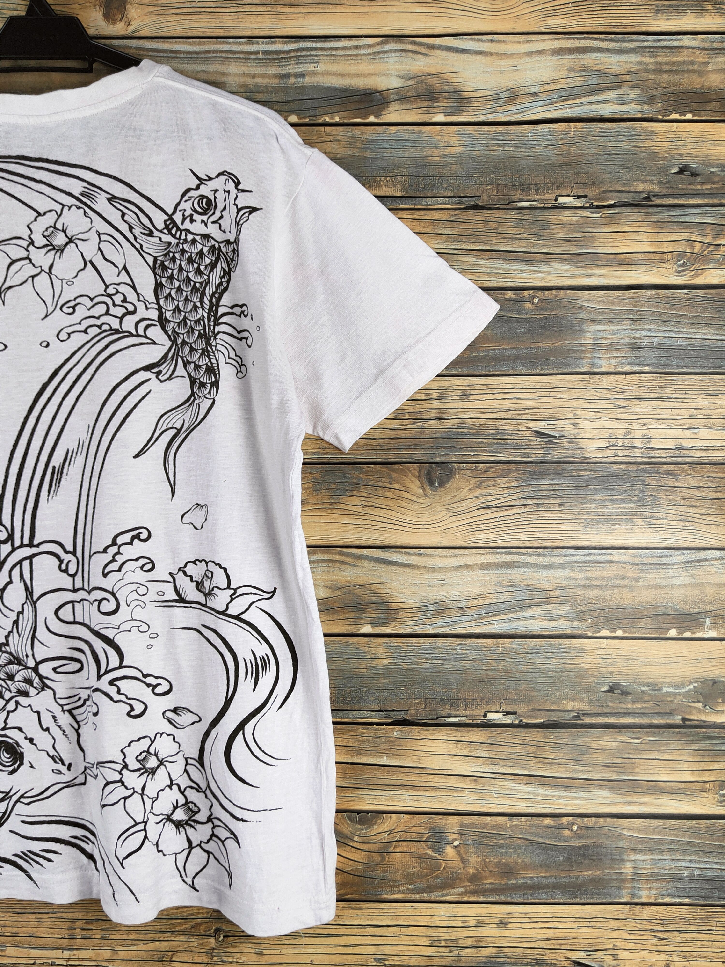 Japanese Brand DL Strange Heaven White Short Sleeve T-shirts #S2879 Size US L / EU 52-54 / 3 - 10 Thumbnail