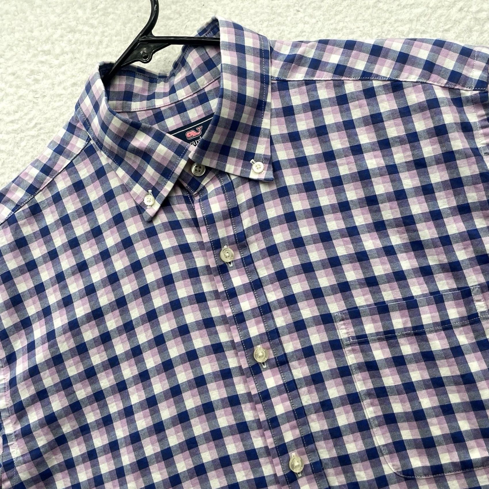 Vineyard Vines Vineyard Vines Murray Shirt Mens L Slim Fit Plaid Purple Blue Check - Button-Up, Long Sleeve, Preppy Pattern, Multicolor, Cotton, Regular, Classic Fit Size US L / EU 52-54 / 3 - 2 Thumbnail