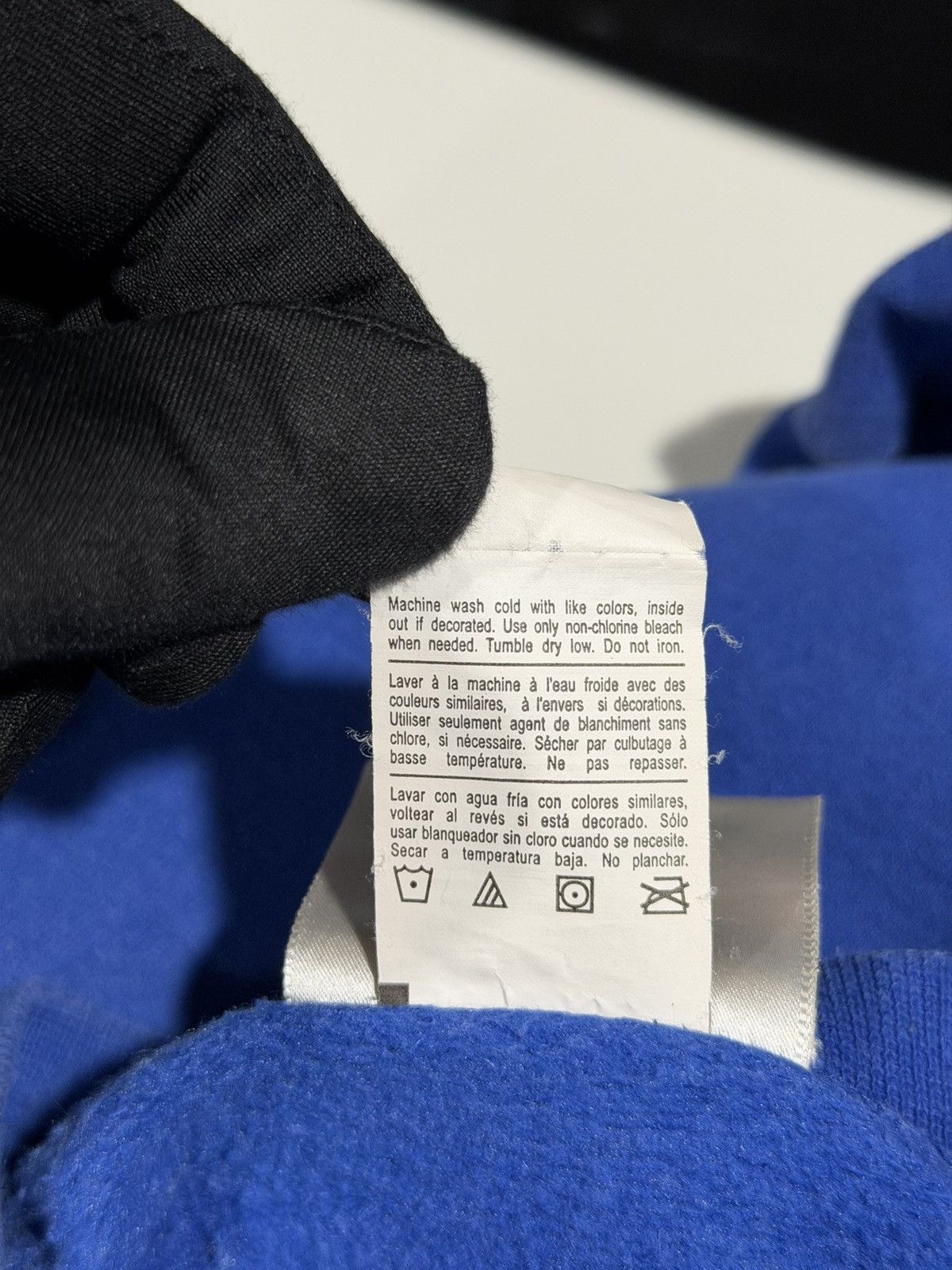 Hanes 2000s Y2K Vintage Hanes Faded Blue Grunge Sweatshirt XXXL Size US XXL / EU 58 / 5 - 8 Thumbnail