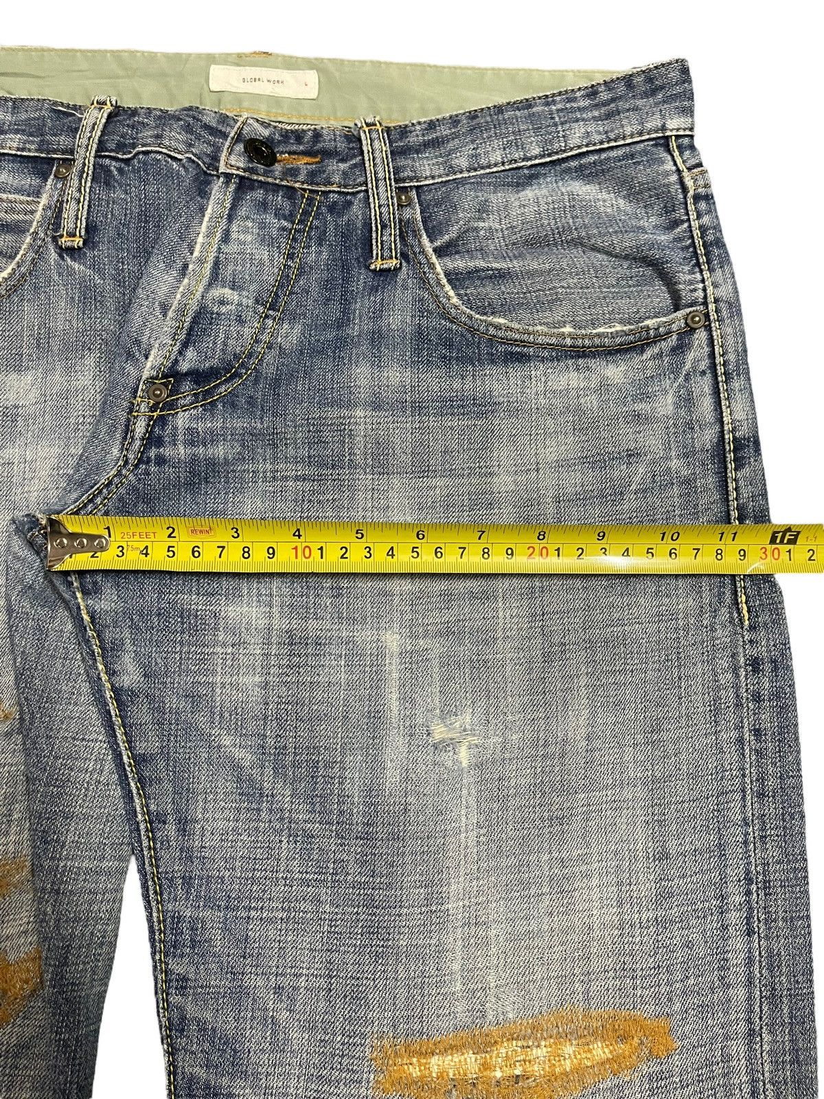 Tornado Mart Vintage Japanese Brand Blue Faded Wash Distressed Jeans Size US 34 / EU 50 - 14 Thumbnail
