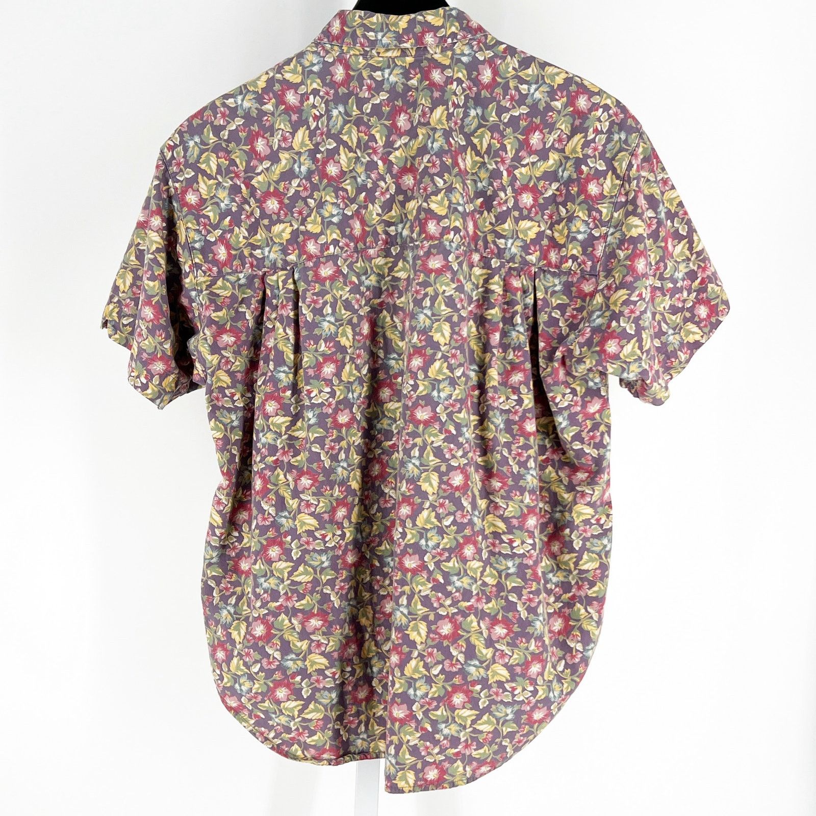 Vintage 80s Liz Sport floral print shirt 1980s vintage Size M / US 6-8 / IT 42-44 - 2 Thumbnail