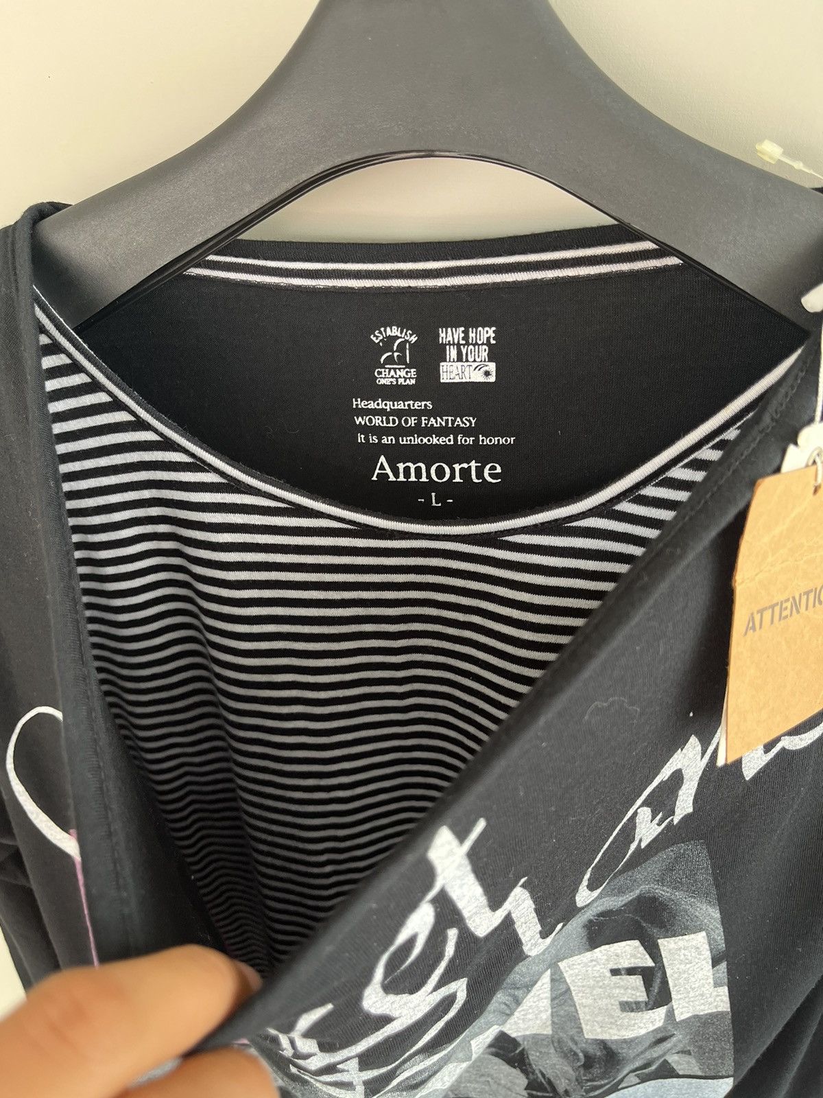 Beauty Beast × If Six Was Nine × Japanese Brand Japanese Amort Poem Double Layer Jawel LongSleeve Punk Style Size US L / EU 52-54 / 3 - 6 Thumbnail