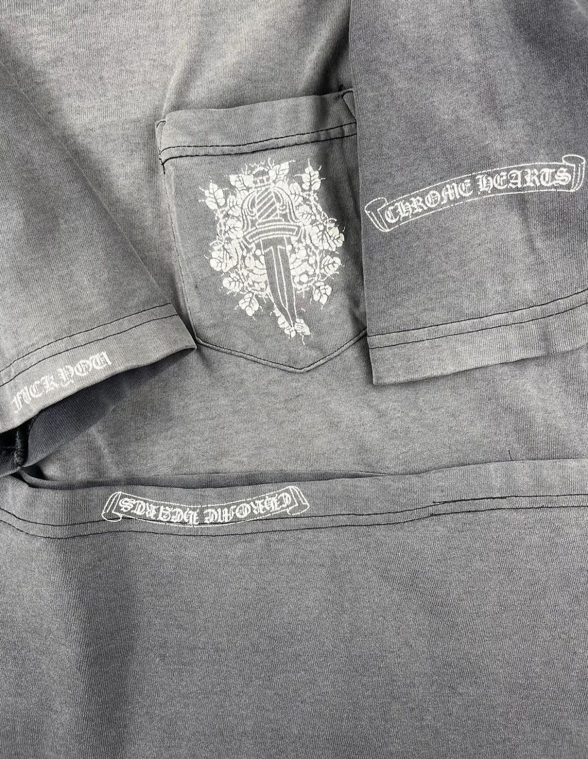 Chrome Hearts × Vintage RARE* Vintage Chrome Hearts Dagger SMOKED FADED Pocket Shirt Size US XL / EU 56 / 4 - 4 Thumbnail