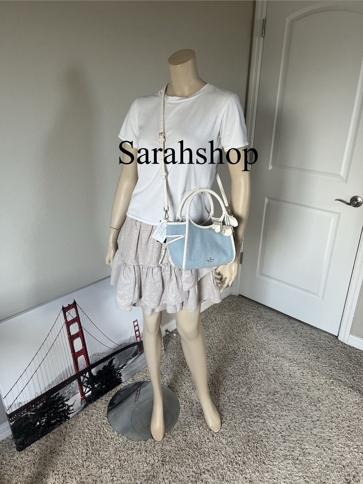 Kate Spade Kate Spade Stash Denim Floral Small Carryall Bag Size ONE SIZE - 6 Thumbnail