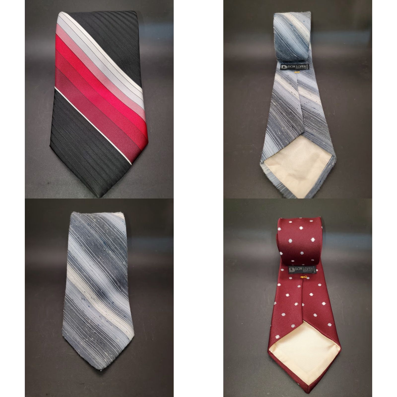 Vintage VINTAGE Don Loper Beverly Hills Necktie Tie 6-Pack / 100% Polyester / Preppy Style / Brown Plaid Checks / 57"-60" / Men / Lot of 6 Size ONE SIZE - 8 Thumbnail