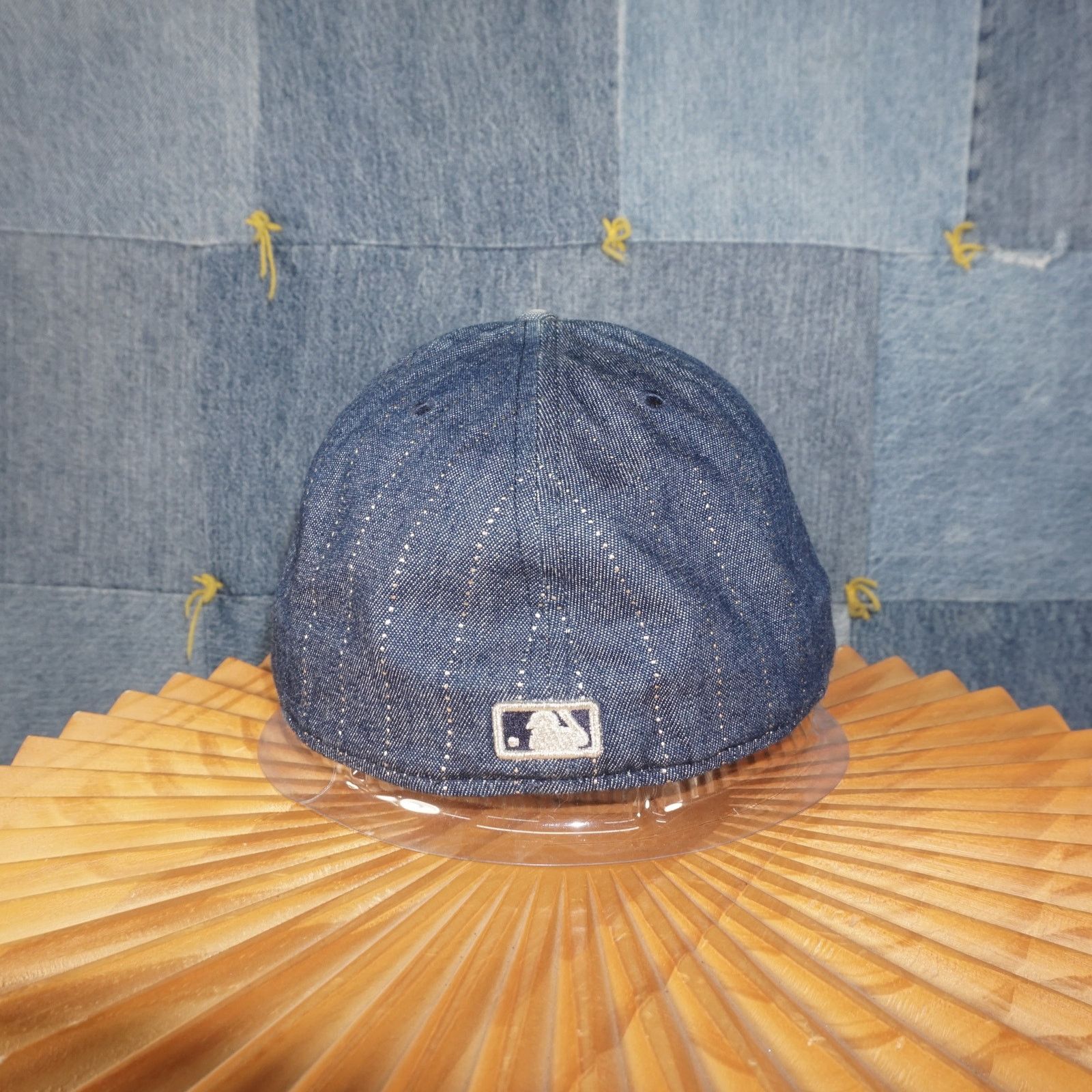 New Era 7 3/8 58.7CM- Vintage / Y2K Yankees Sashiko Style Fitted Cap Size ONE SIZE - 4 Thumbnail
