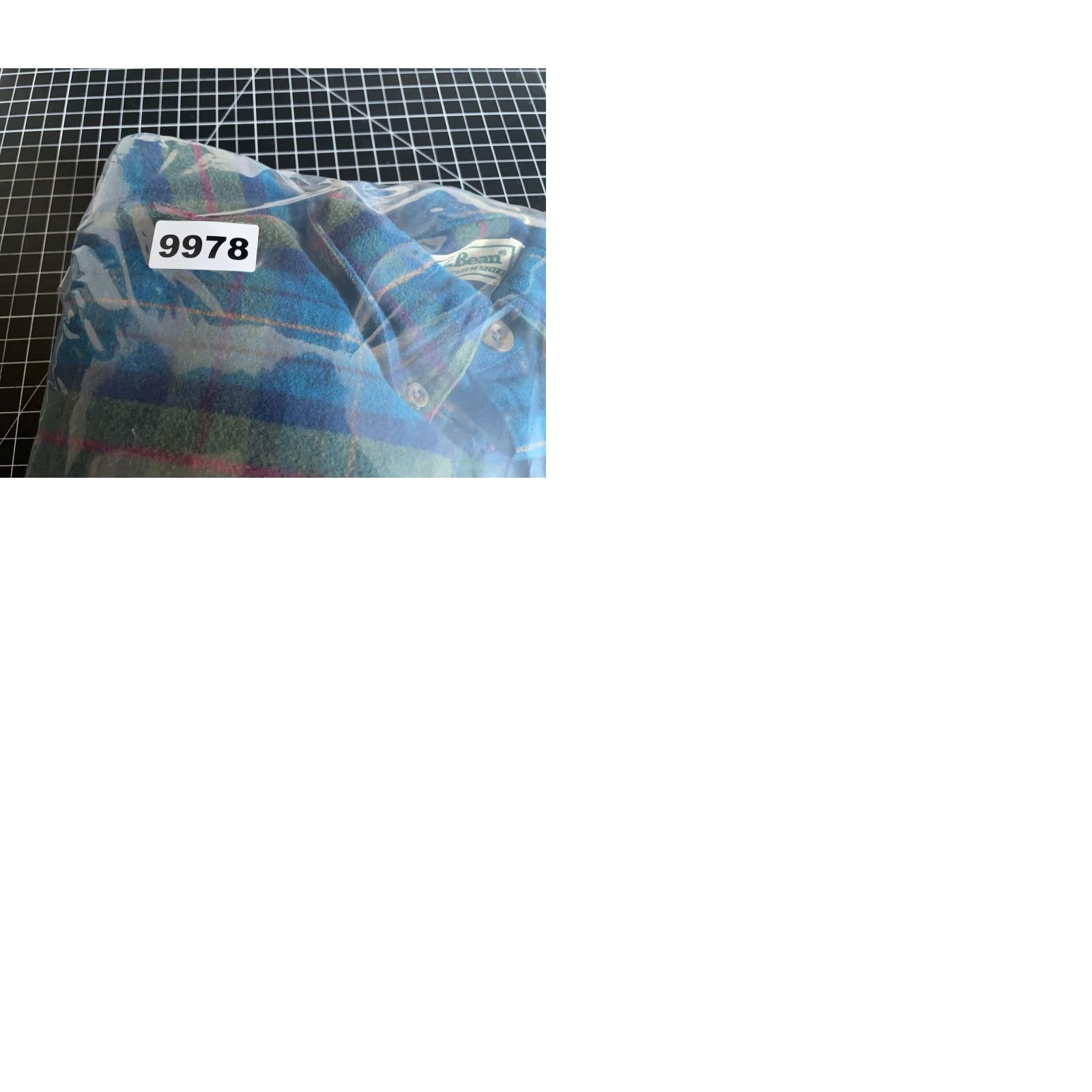 Vintage L.L. Bean Chamois Cloth Shirt Mens 2XL Tall Blue Green Plaid Workwear Shirt Size US XXL / EU 58 / 5 - 9 Thumbnail