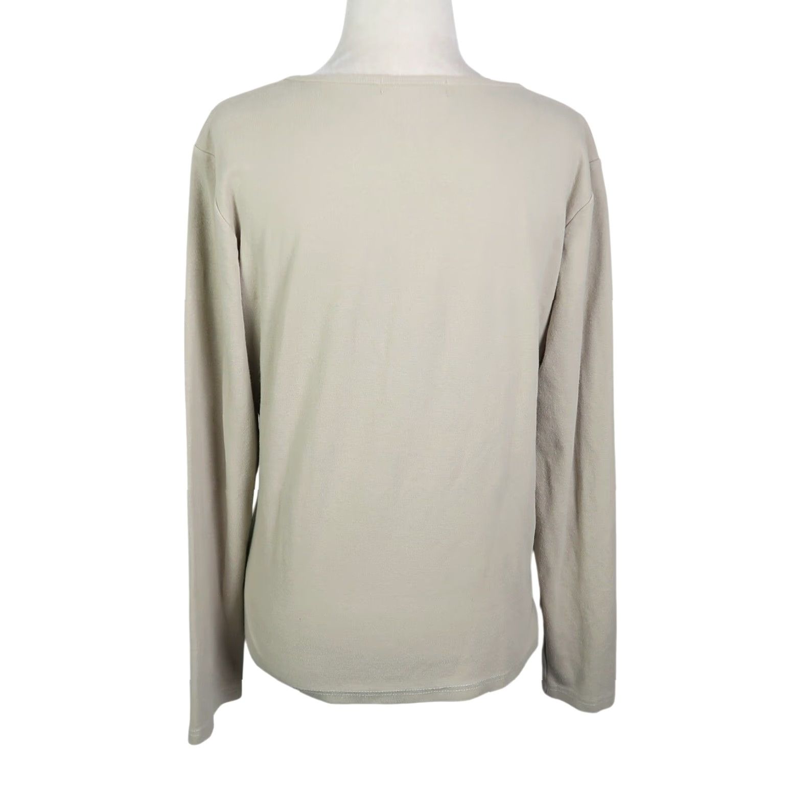 Eddie Bauer VINTAGE Eddie Bauer Cardigan Women L Cotton Button Front Tan 90s Sweater Casual Long Sleeve 90s Theme Size L / US 10 / IT 46 - 4 Thumbnail