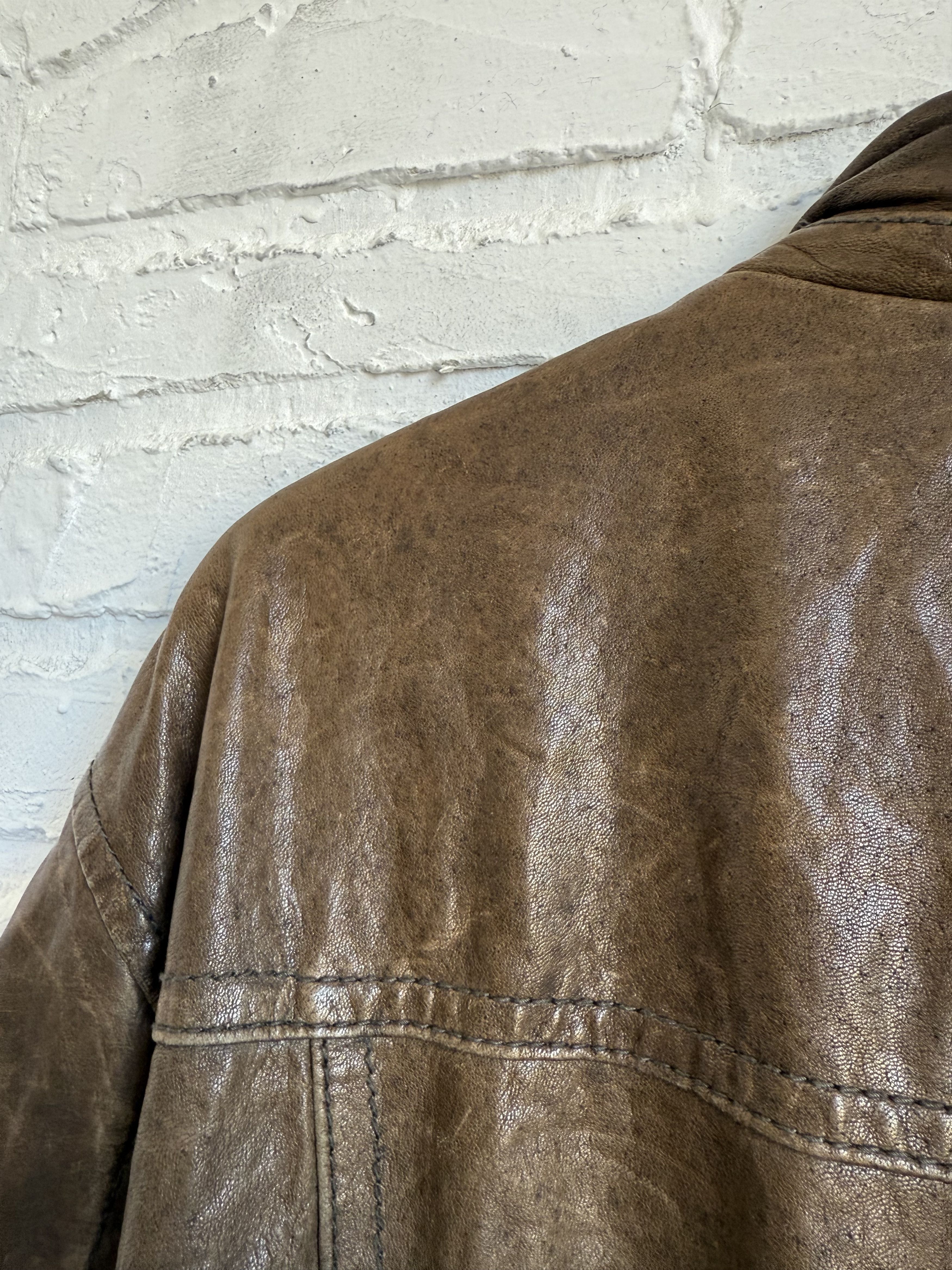 Allsaints Allsaints gradient brown black leather jacket Size US XL / EU 56 / 4 - 13 Thumbnail