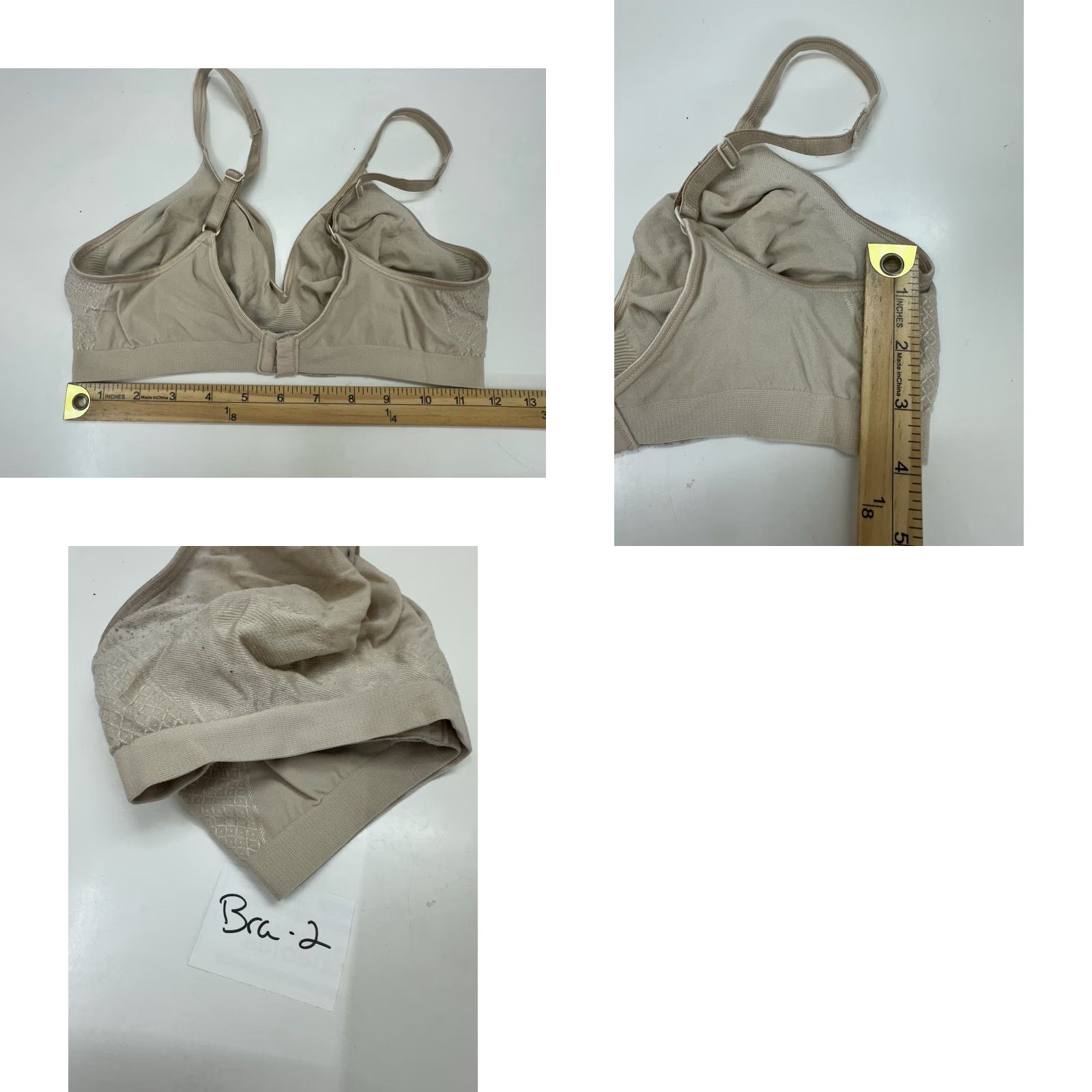 Vintage Barley There Womens Bra Size Large Tan Unpadded Wireless Shirt Bra Womens Barley There L Tan Unpadded Wireless Size ONE SIZE - 8 Thumbnail