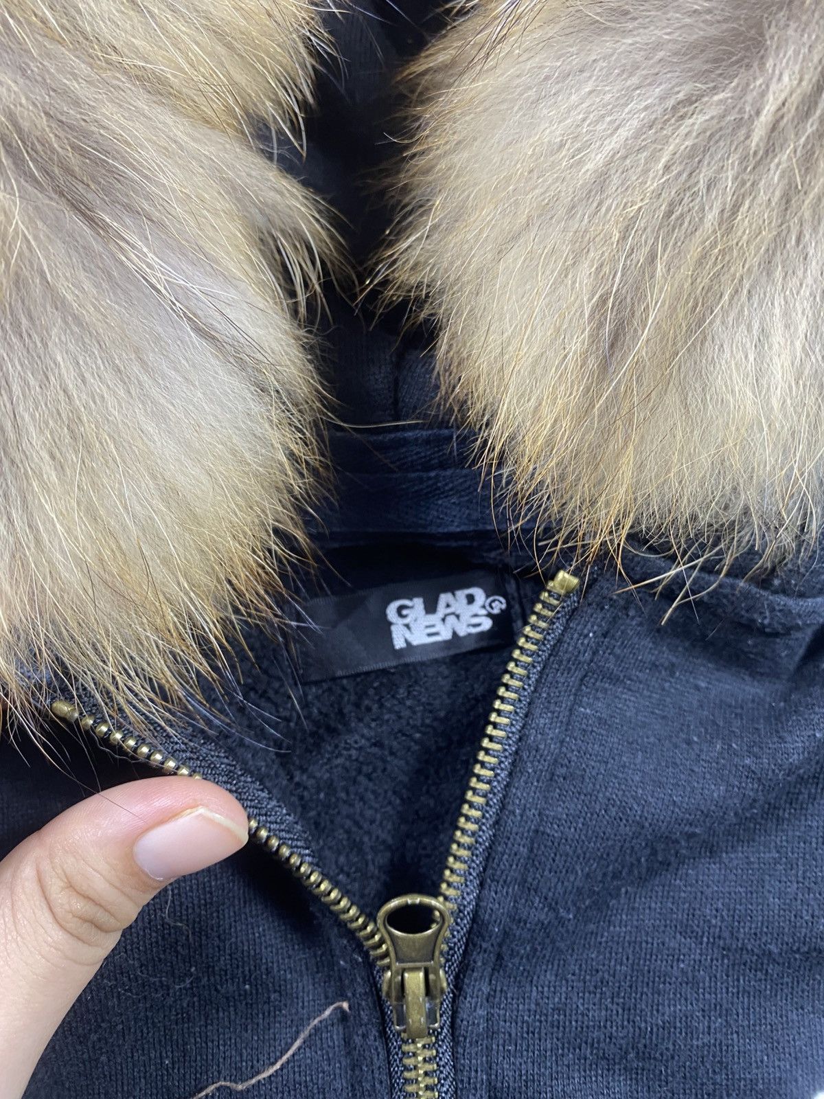Hysteric Glamour DISTRESSED FUR ZIPPER HOODIE SKULL LGB STYLE Size US M / EU 48-50 / 2 - 9 Thumbnail