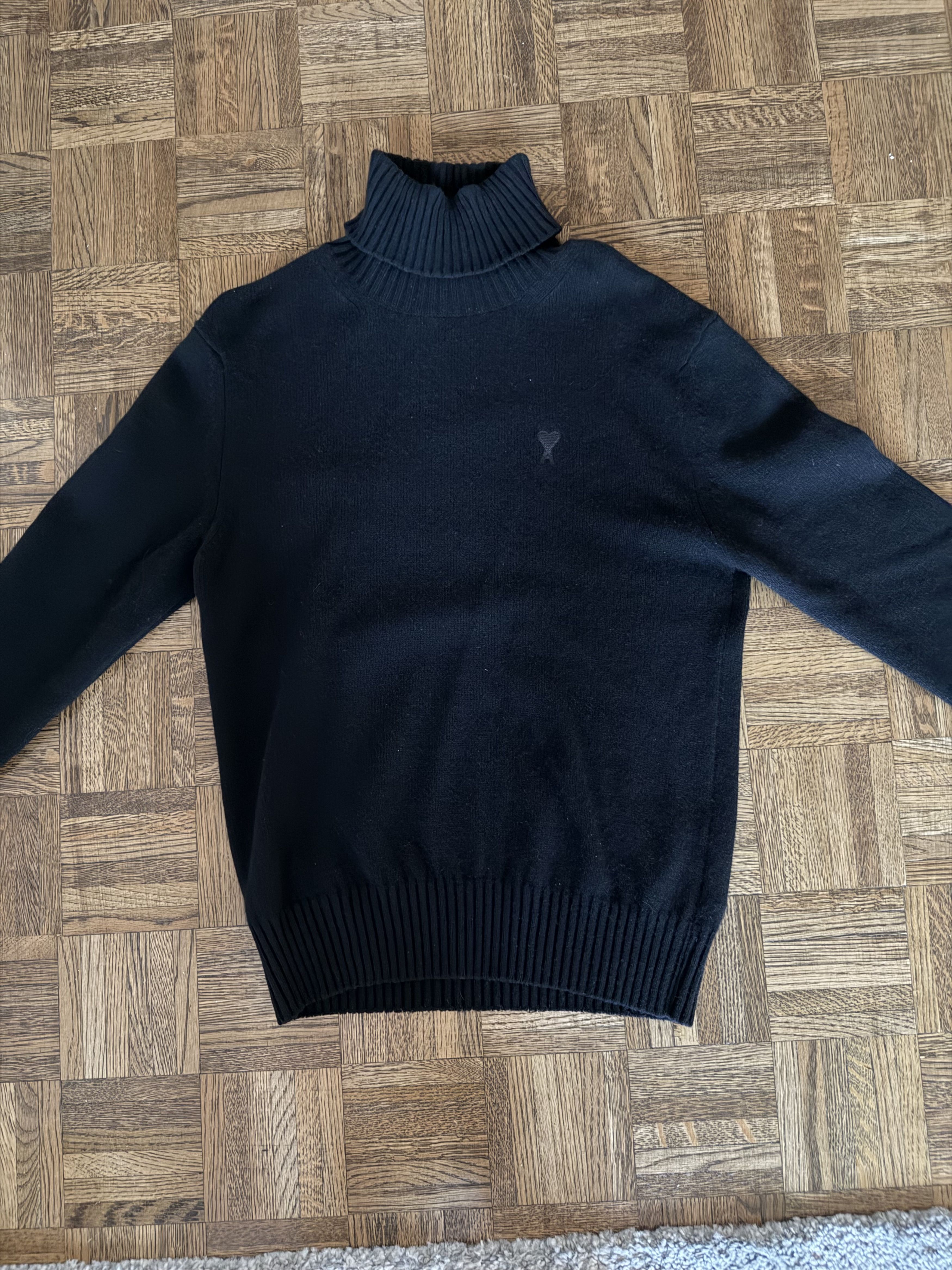 AMI AMI Paris Black Turtleneck Knit Sweater Size S Size US S / EU 44-46 / 1 - 1 Thumbnail