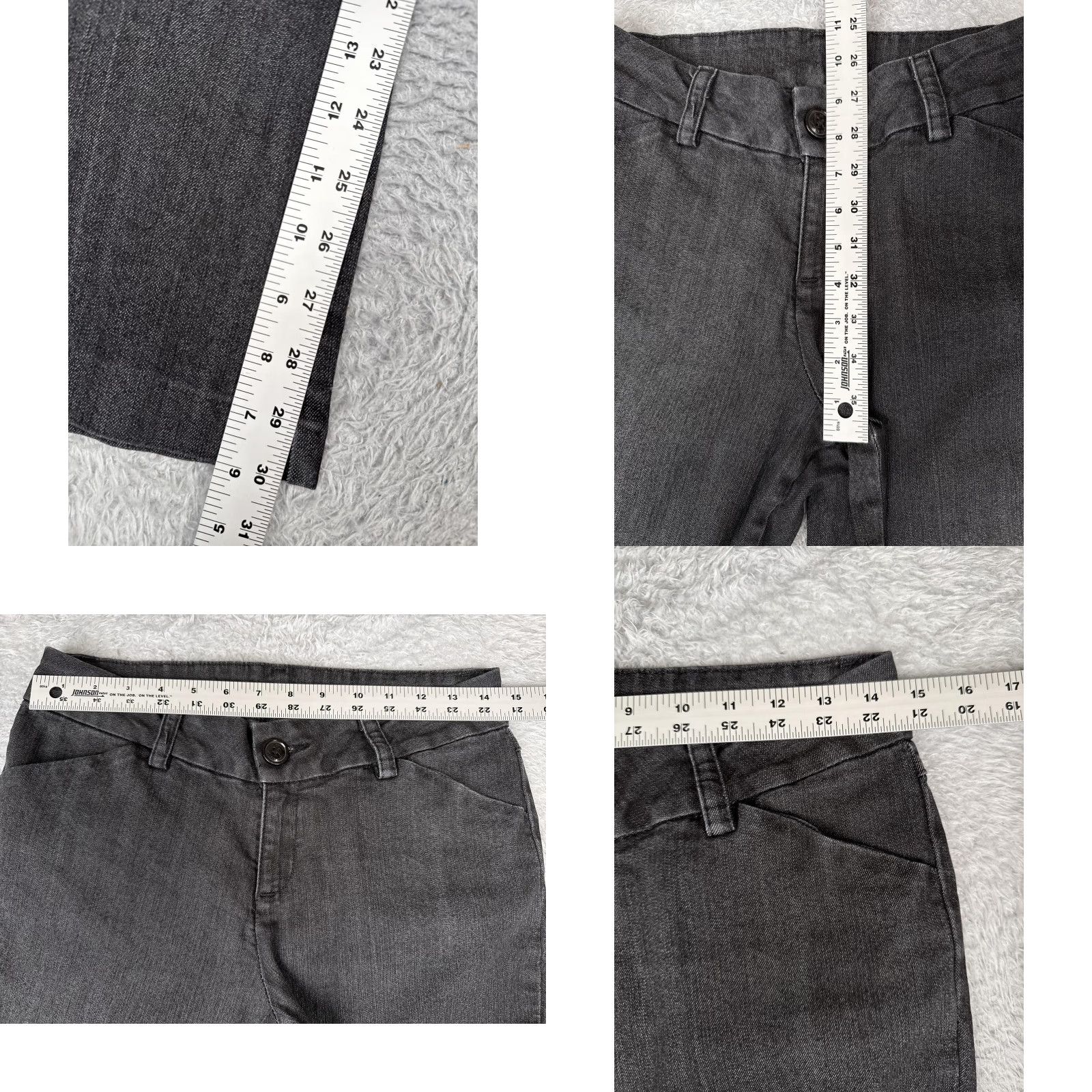 Vintage Maurices Pants Womens 4 Gray Chino Straight Leg Mid Rise Stretch Denim 28x30 Size 27" / US 4 / IT 40 - 8 Thumbnail