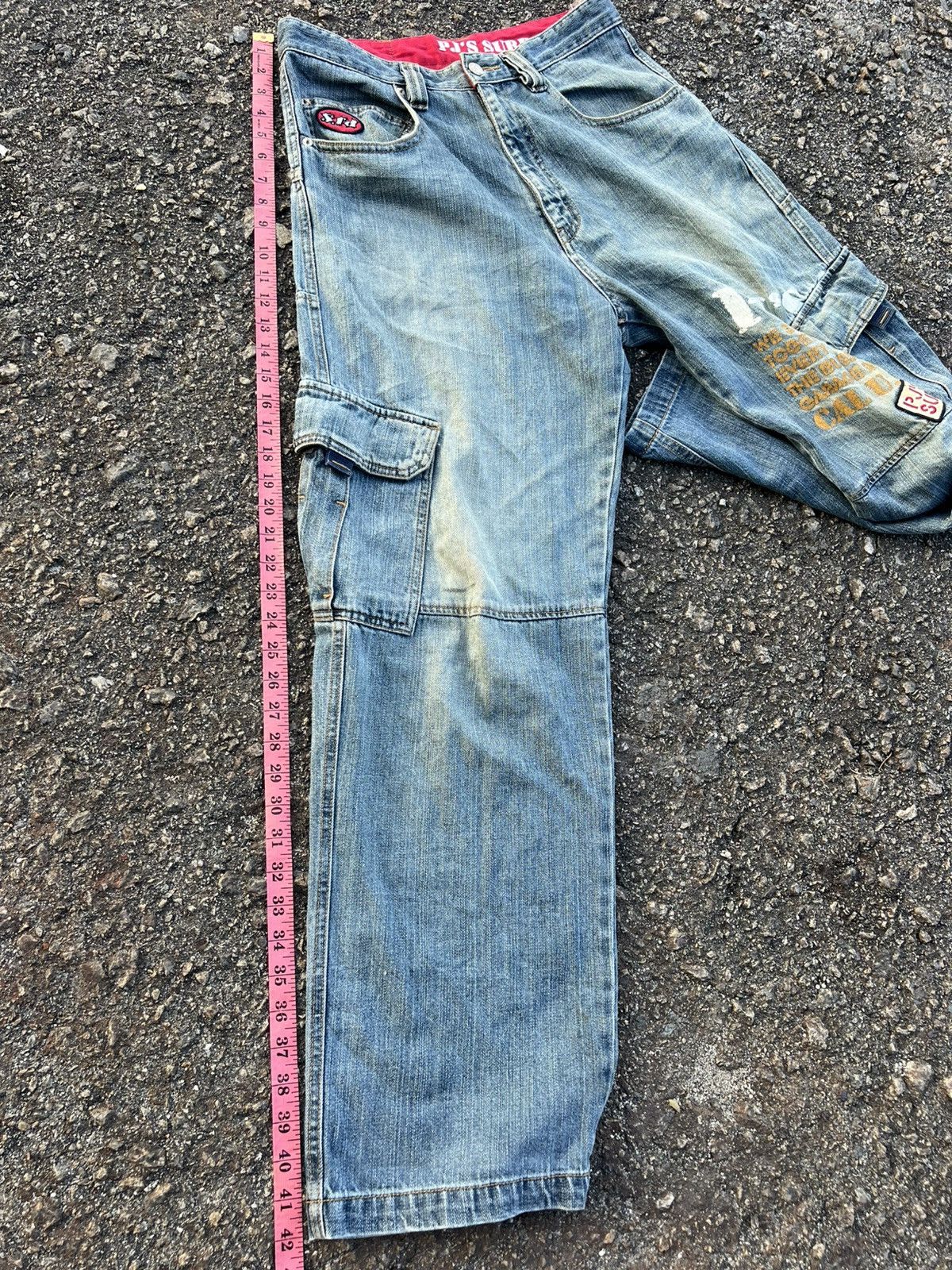 JNCO Vintage PJ’S SURF cargo Baggy Denim Size US 31 - 5 Thumbnail