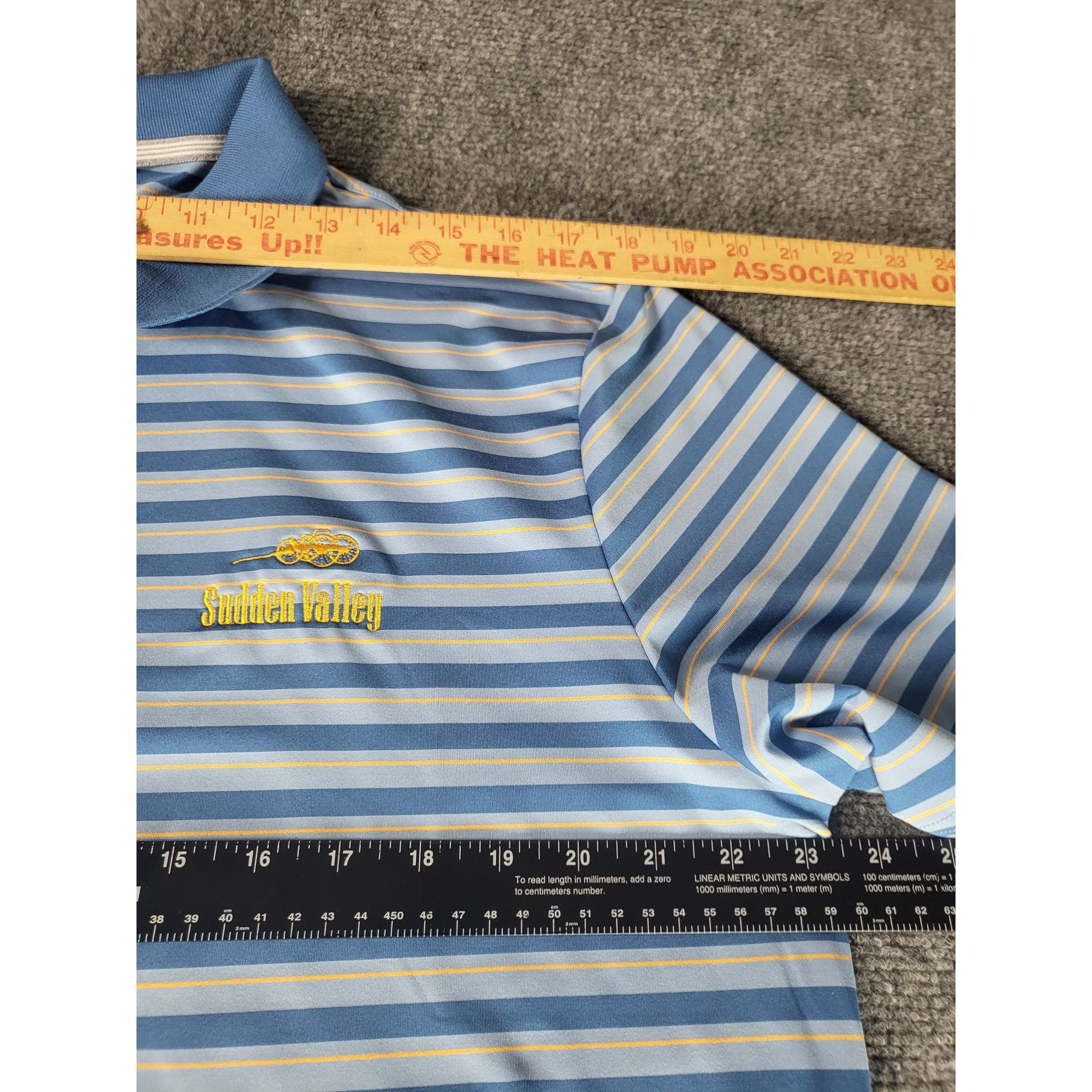 Adidas Adidas Golf Polo Men Sz L Striped Sudden Valley Casual Athle Size US L / EU 52-54 / 3 - 5 Thumbnail