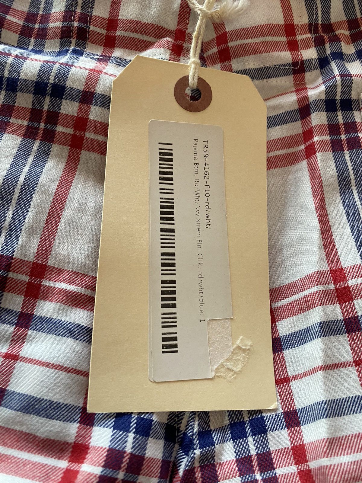 Thom Browne Thom Browne r/w/b xtreme flannel check pajama bottom 1 NWT Size US 35 - 19 Thumbnail