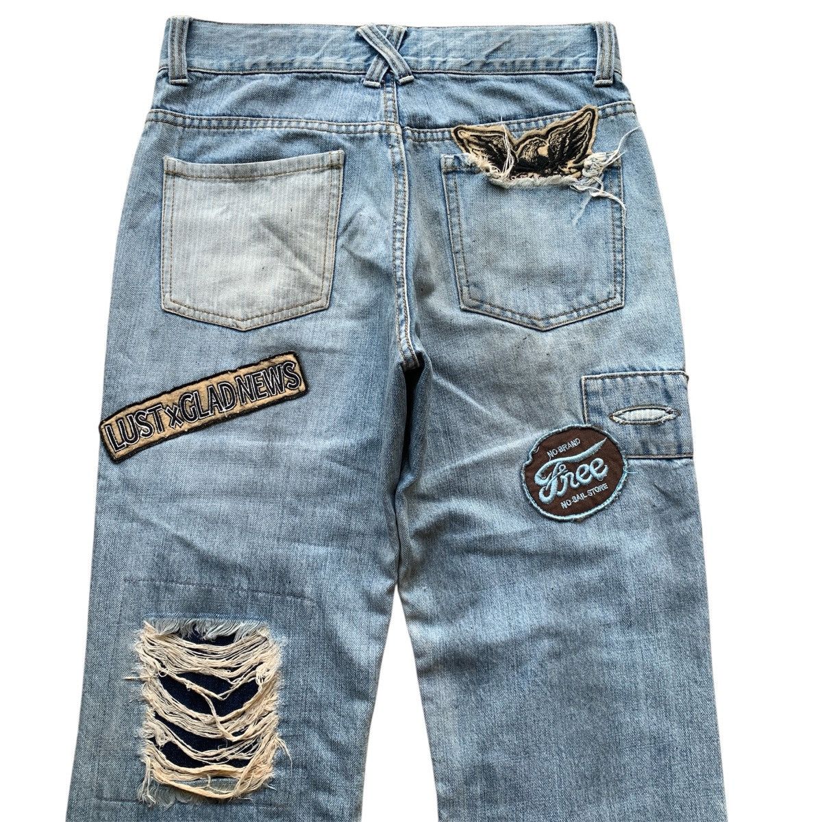 14th Addiction 2000s Lust x GladNews Patchwork Rockstar Distressed Jeans Size US 30 / EU 46 - 10 Thumbnail