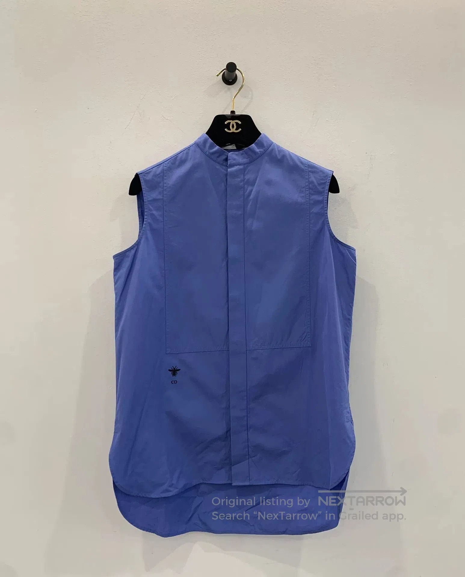 Dior Dior Black Bee Sleeveless Blue Shirt. Size XS / US 0-2 / IT 36-38 - 1 Thumbnail