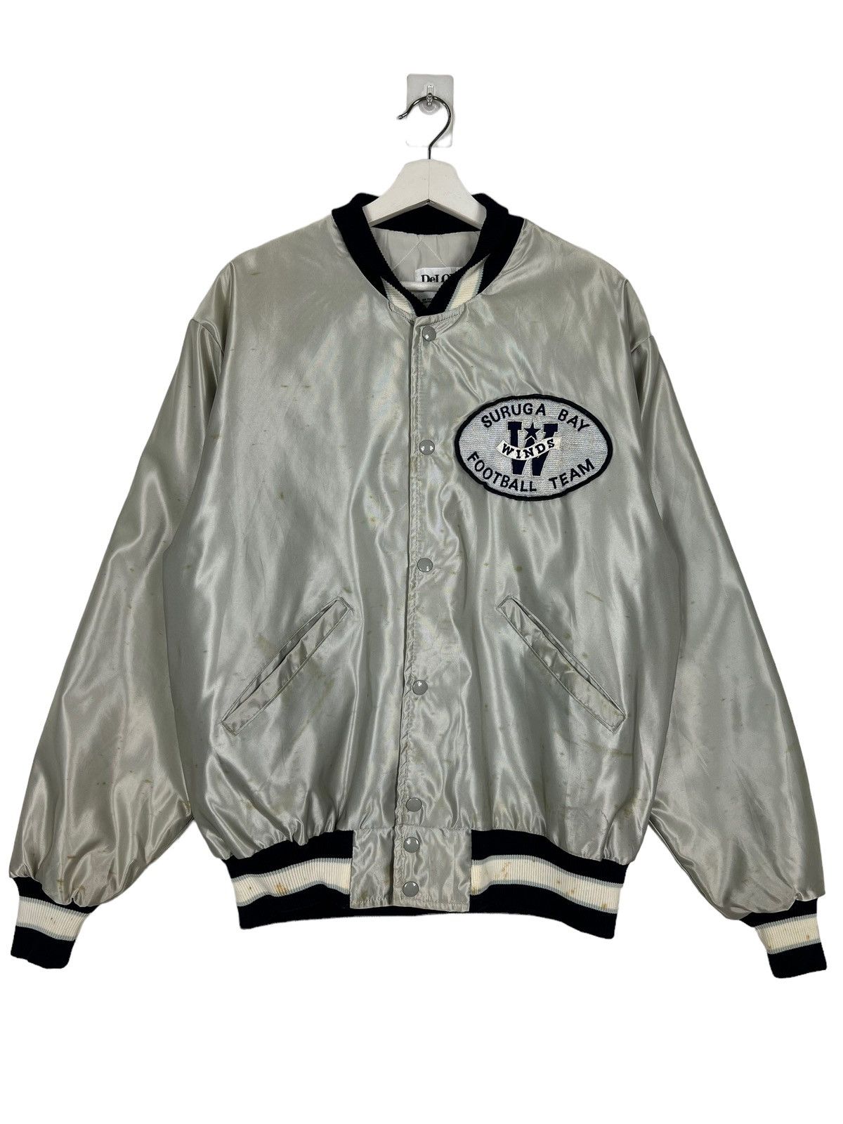 Delong × Vintage 🔥 VINTAGE DELONG SURUGA BAY 'WINDS' FT SATIN BOMBER JACKET Size US L / EU 52-54 / 3 - 3 Thumbnail