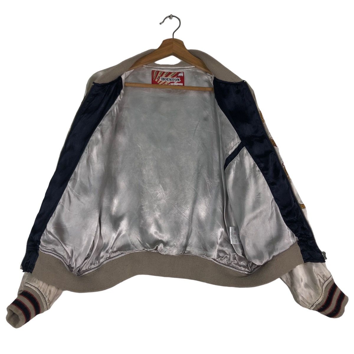 Japanese Brand 🔥Vintage Satin Sukajan Bomber Jacket Big Logo Houston USA Size US M / EU 48-50 / 2 - 11 Thumbnail