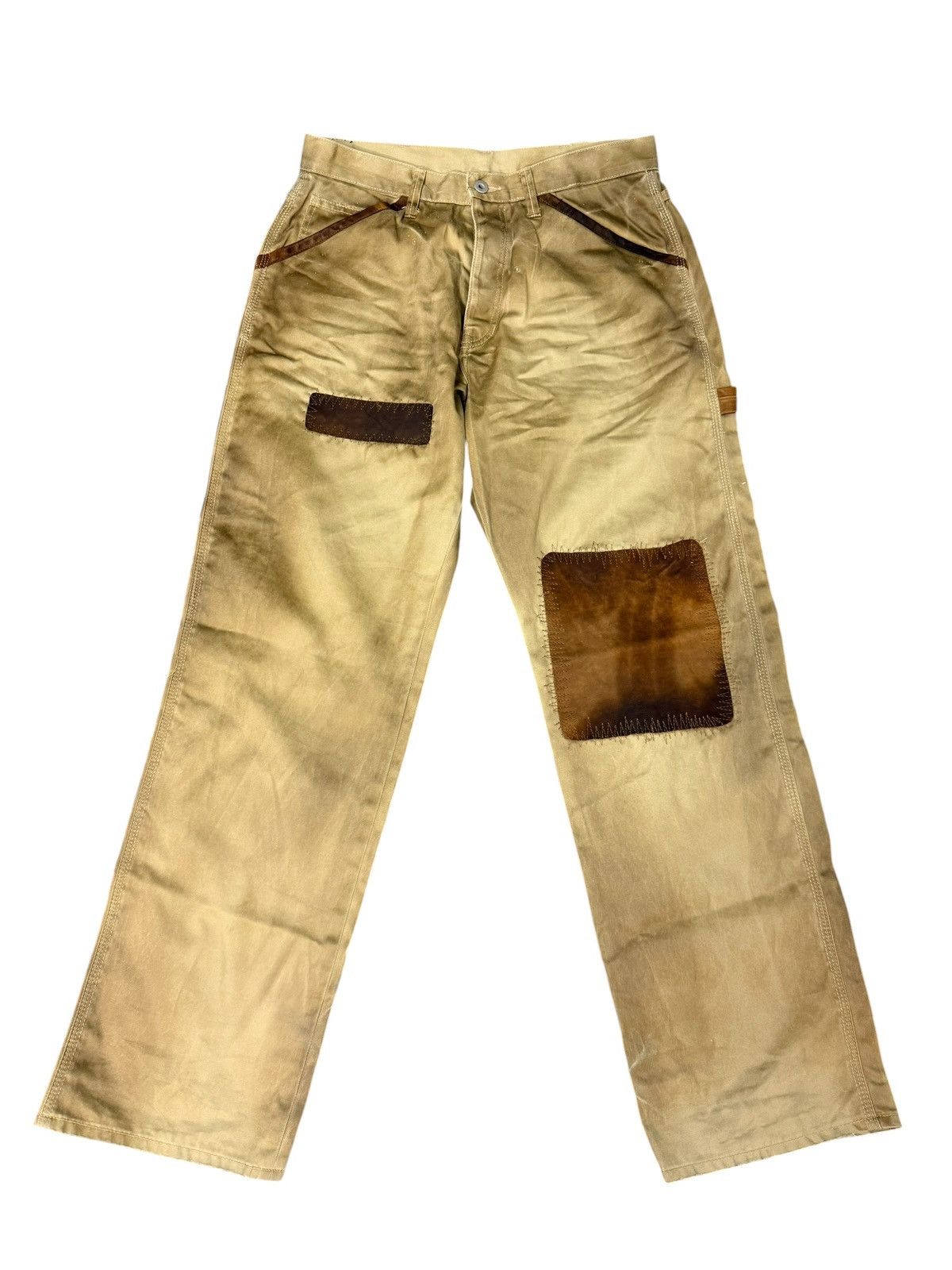 Isamu Katayama Backlash Carpenter Pant Isamu Katayama Leather Patchwork 3🟦2 Size US 31 - 1 Thumbnail
