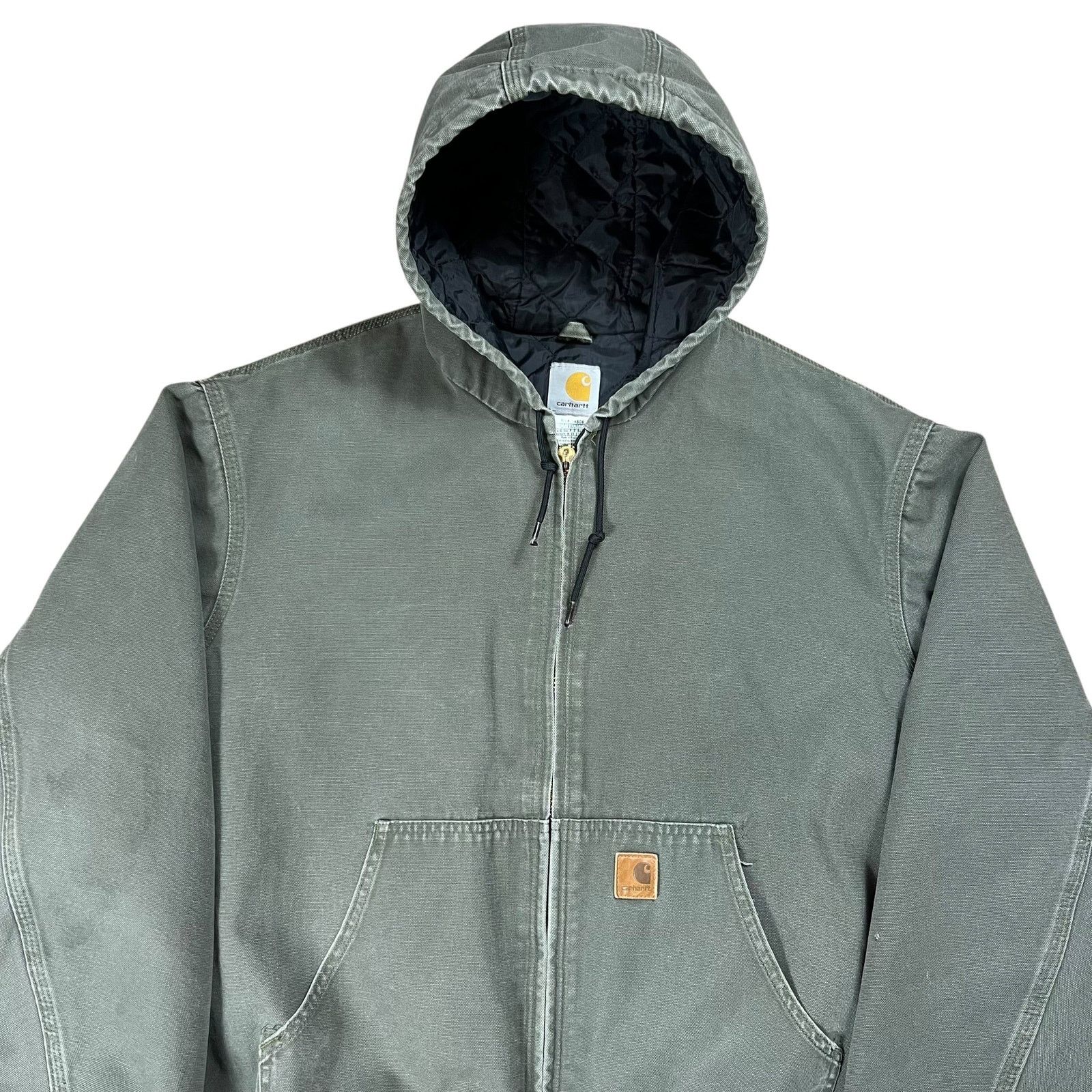 Carhartt × Vintage Vintage Y2K Carhartt J280 MOS faded green hooded work jacket Size US XL / EU 56 / 4 - 2 Thumbnail